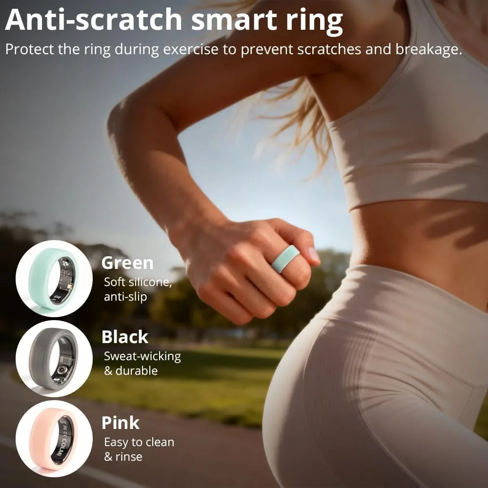 COLMI R10 Smart Ring, Sleep Health & Skin Temperature & 5ATM(Silver, 8)