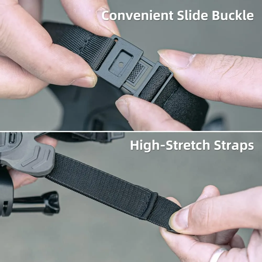 Motorcycle Helmet Chin Strap Mount Compatible with GoPro Hero 13,12,11,10, 9, 8, 7, (2018), 6 5,DJI Osmo Action 6/5 pro/4/3, AKASO, SJCAM and Most Action Cameras