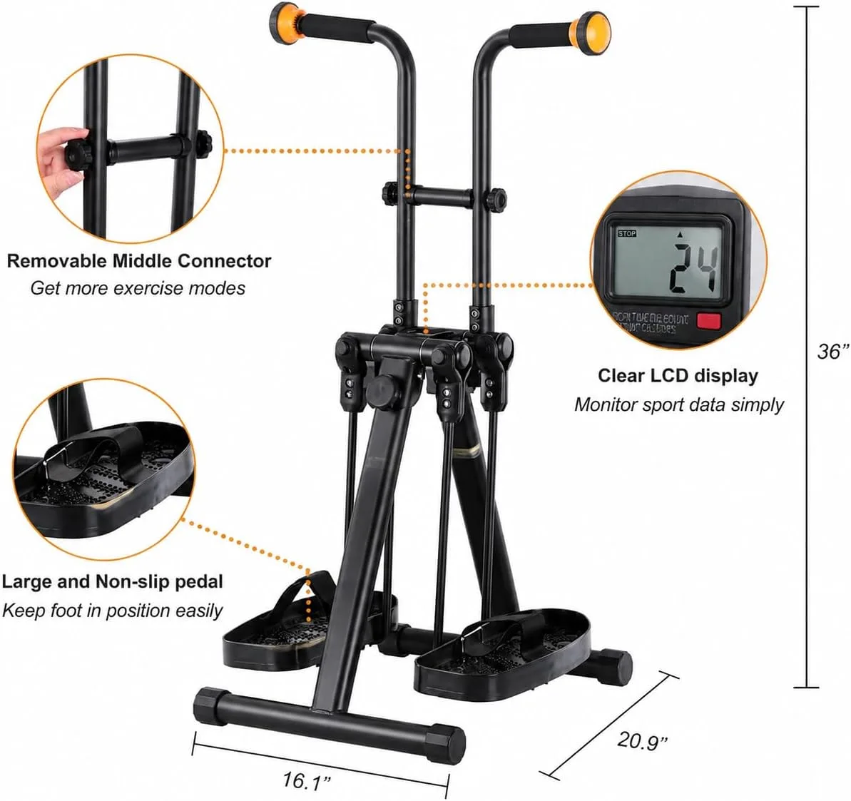 Pedal Exerciser Bike for Seniors, Seated Arm and Leg Exercise Machine with LCD Display, Upper and Lower Limb Trainer for Home Sitting Workout
