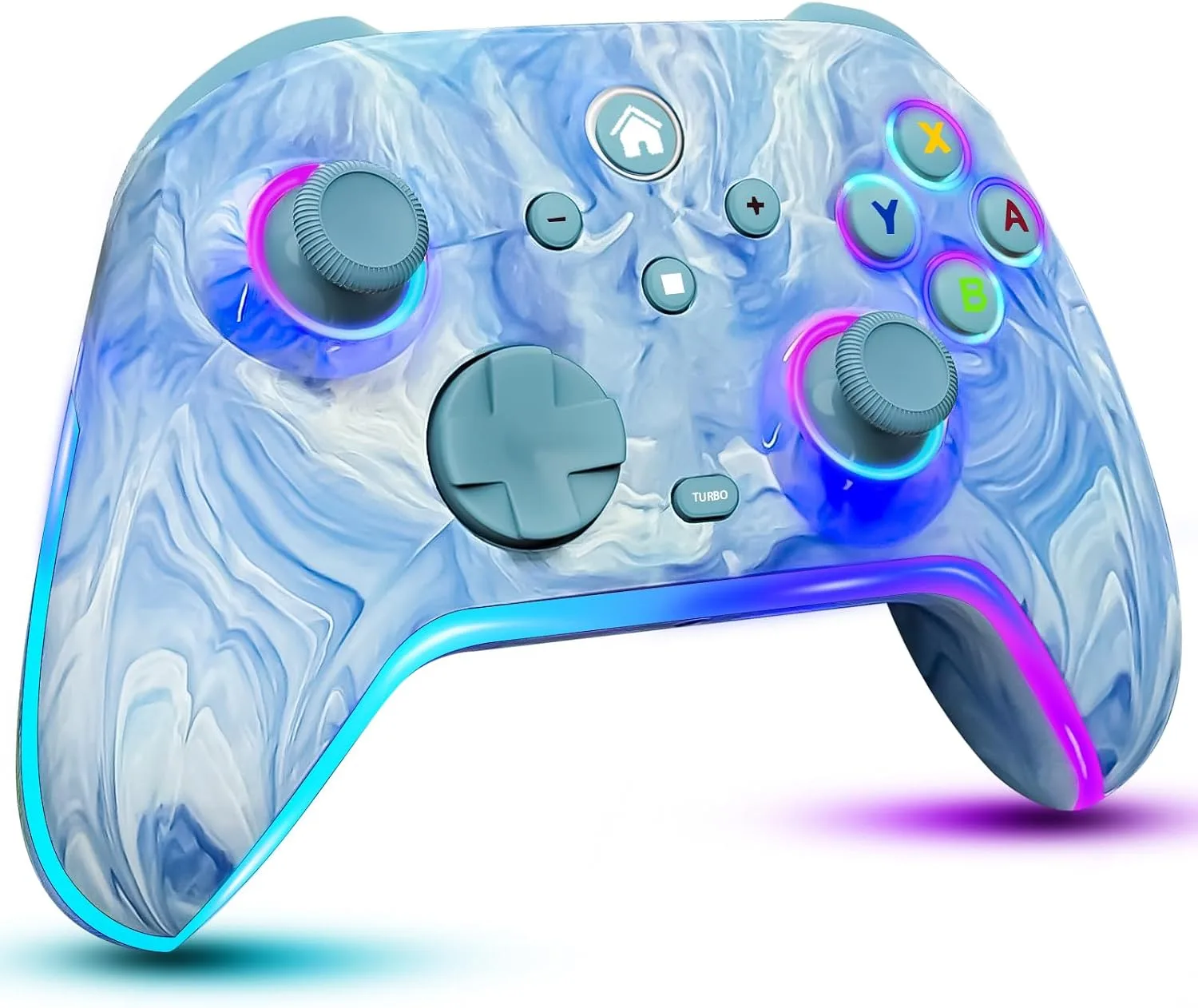 RJAD Switch Controllers Wireless for Nintendo Switch/Lite/OLED/Switch 2, 1200mAh Pro Controller, 10 Colors LED Switch Light up Gamepad, Switch Turbo Remote with Turbo/Gyro/Vibration/Motion Control
