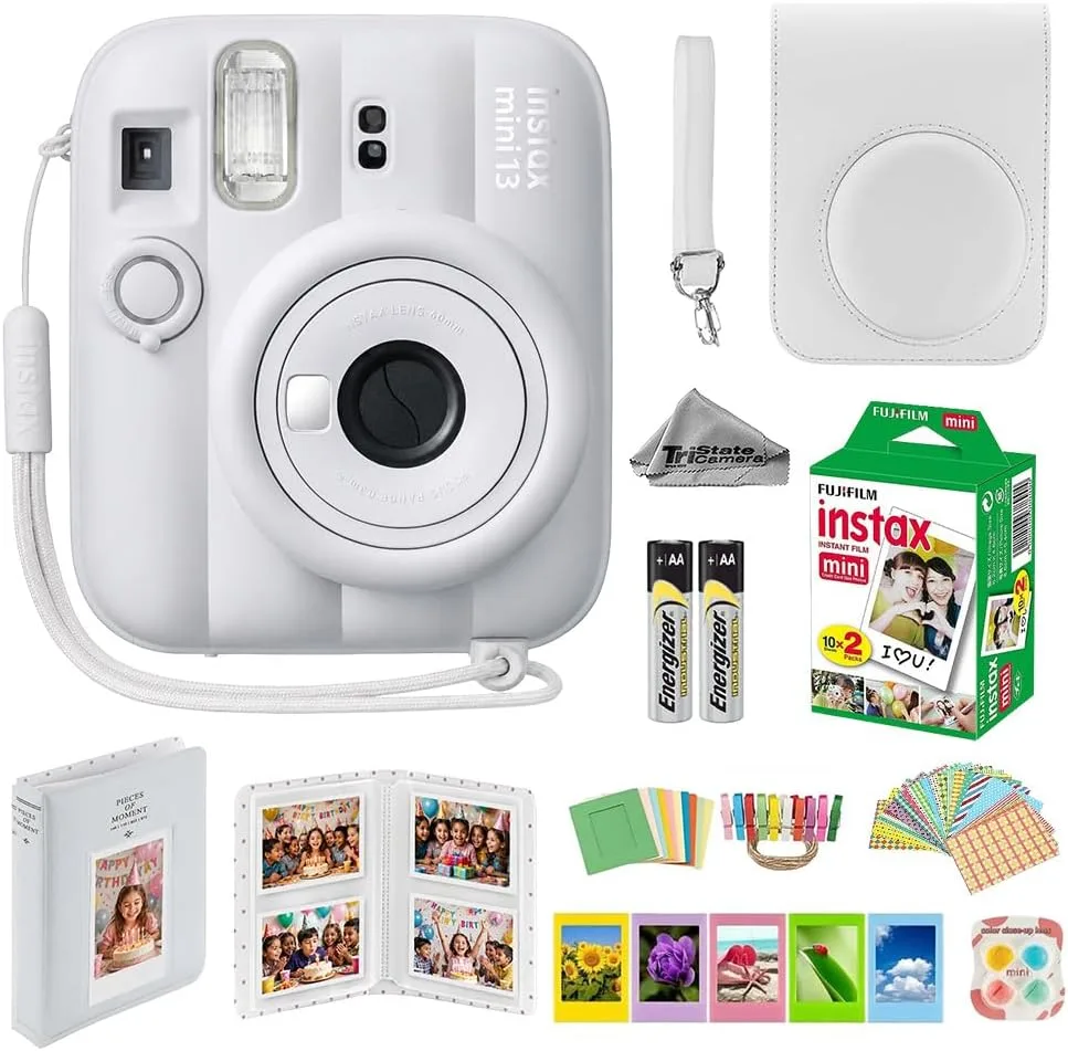 Fujifilm Instax Mini 13 White Instant Camera with 20-Sheet Film Set