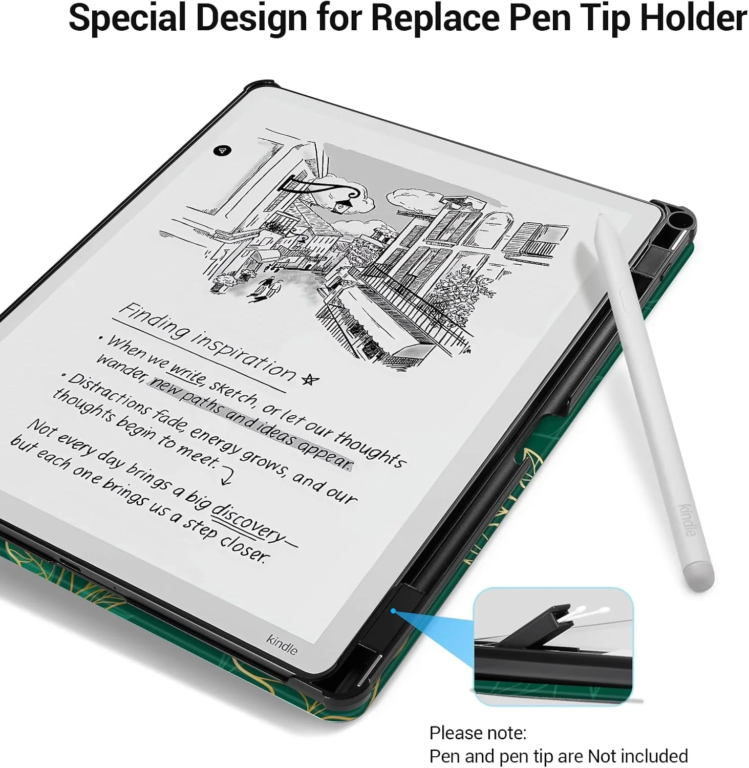 CoBak Case for 11" Kindle Scribe 3rd Generation 2025, Kindle Scribe Colorsoft - All New PU Leather Cover with Auto Sleep Wake, Pen Holder for Scribe 11" 2025 Released