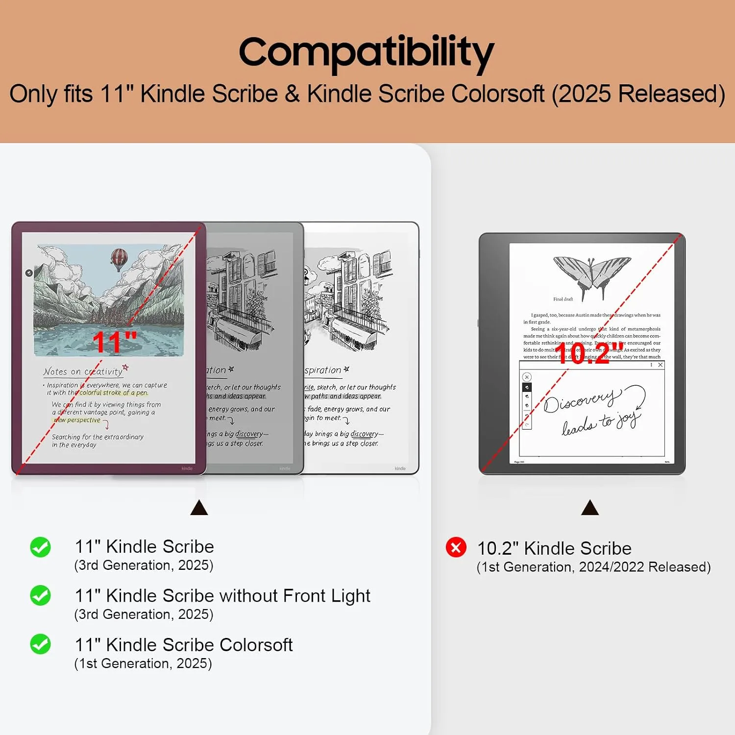 Fintie Magnetic Case for 11" Kindle Scribe 3rd Gen 2025 & Colorsoft, Black