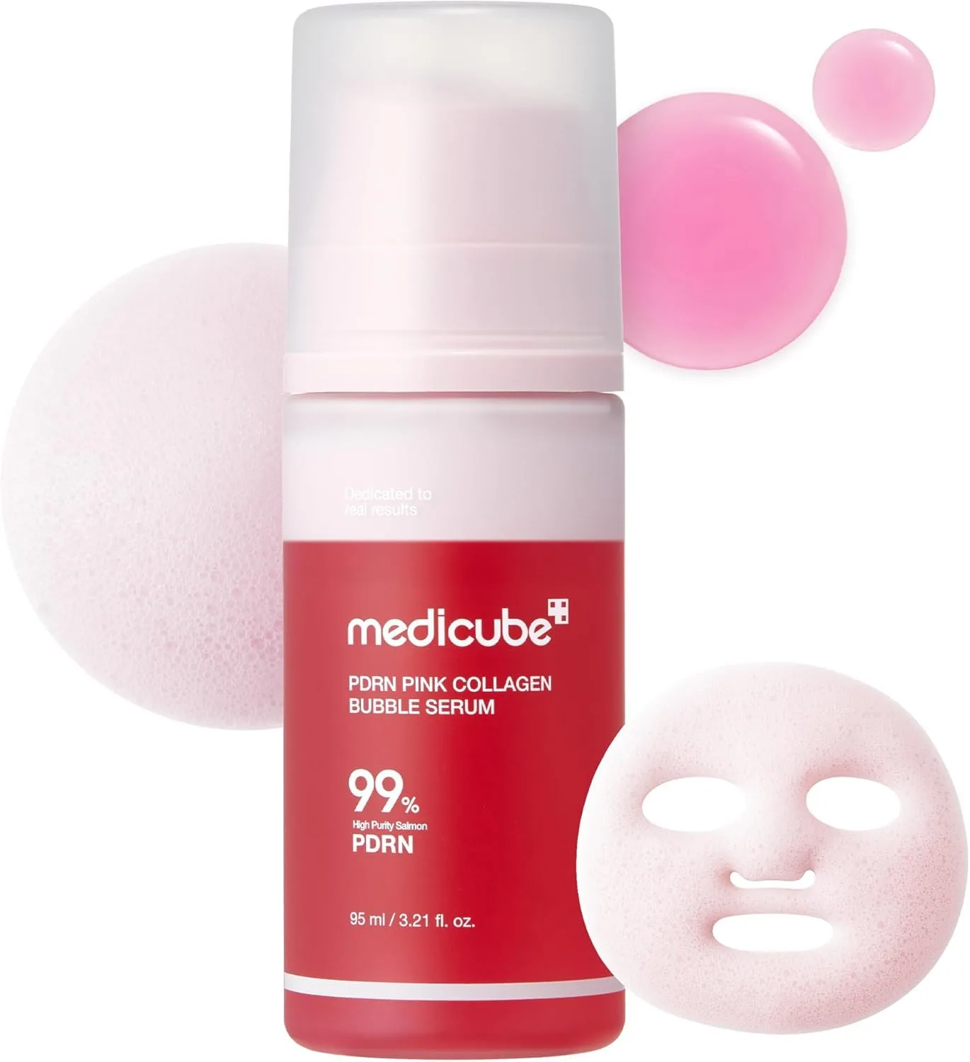 medicube PDRN Pink Collagen Bubble Serum - Bubble-to-Glow Firming Care