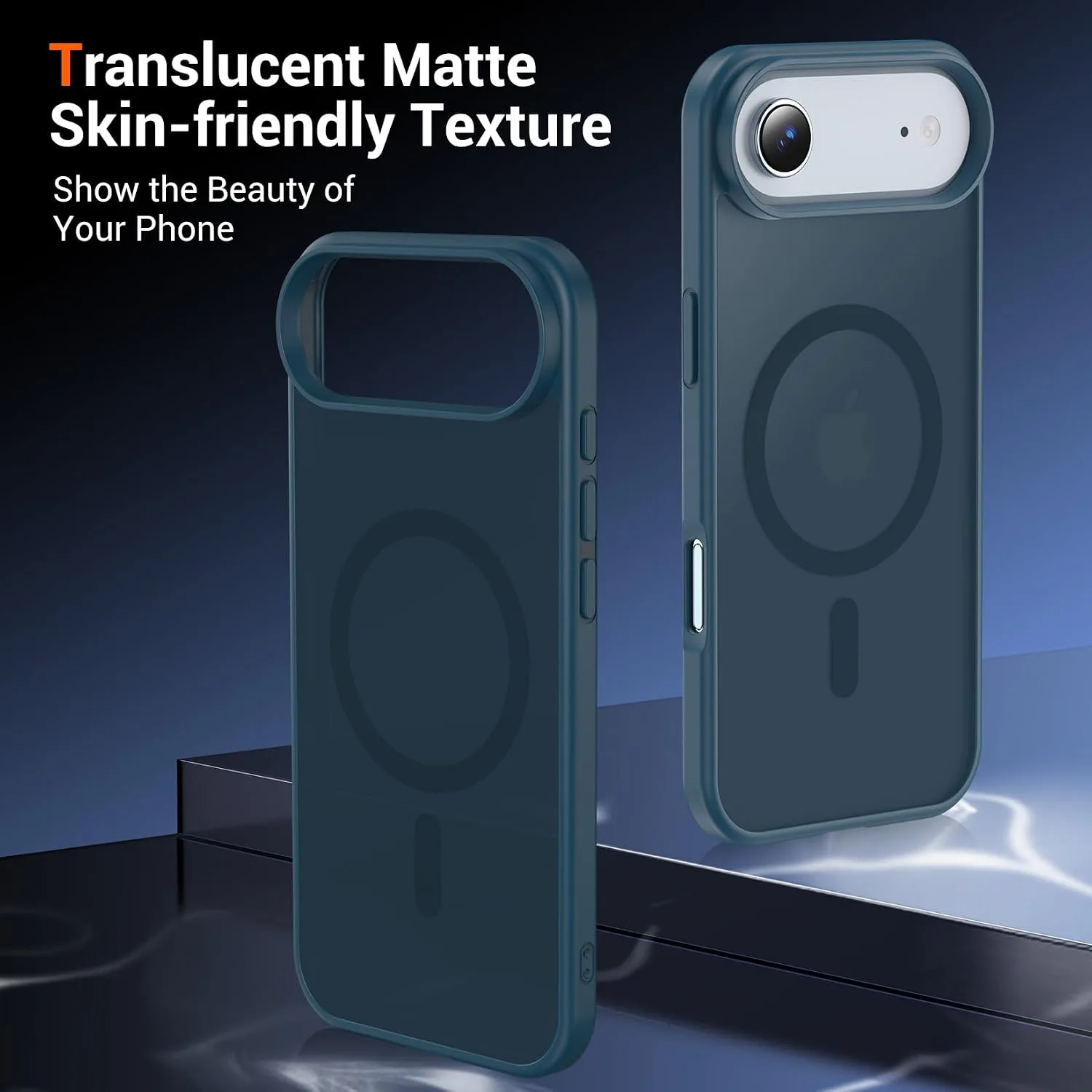 Temdan for iPhone AIR Case with Screen Protector Dark Blue