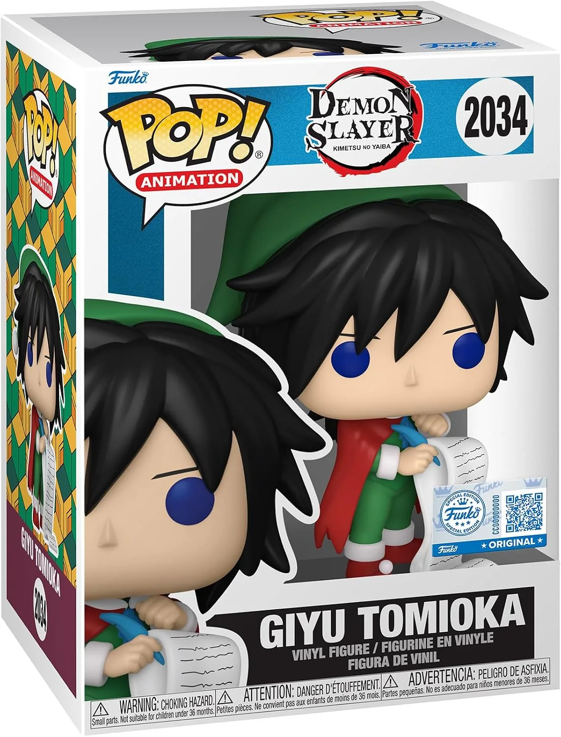 POP Funko Animation: Demon Slayer - Giyu (Holidays) - Amazon Exclusive
