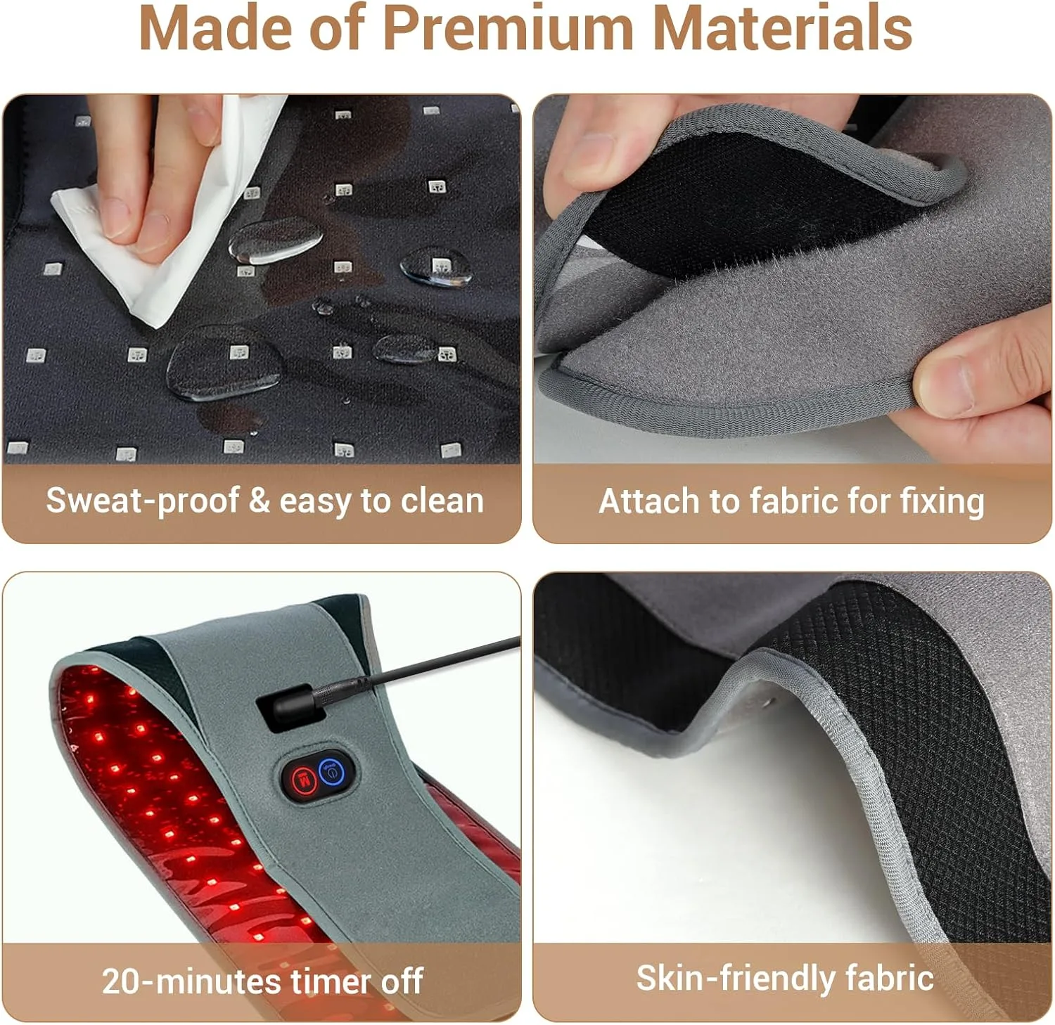 Comfytemp Red Light Belt with 126 LEDs, 660nm & 850nm, 22W(Corded)