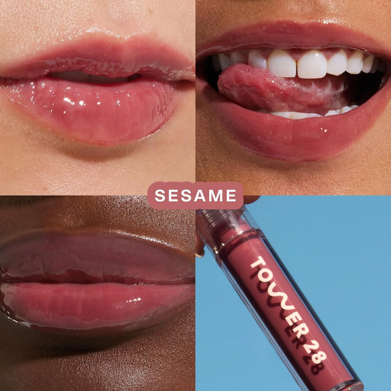 Tower 28 ShineOn Lip Gloss Jelly, Sesame (0.13 oz)