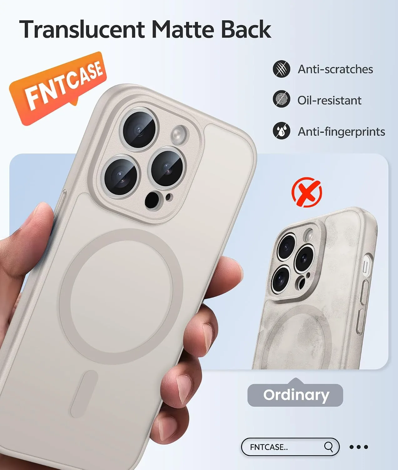 FNTCASE for iPhone 14 Pro Case, Compatible with Magsafe, Screen Protector