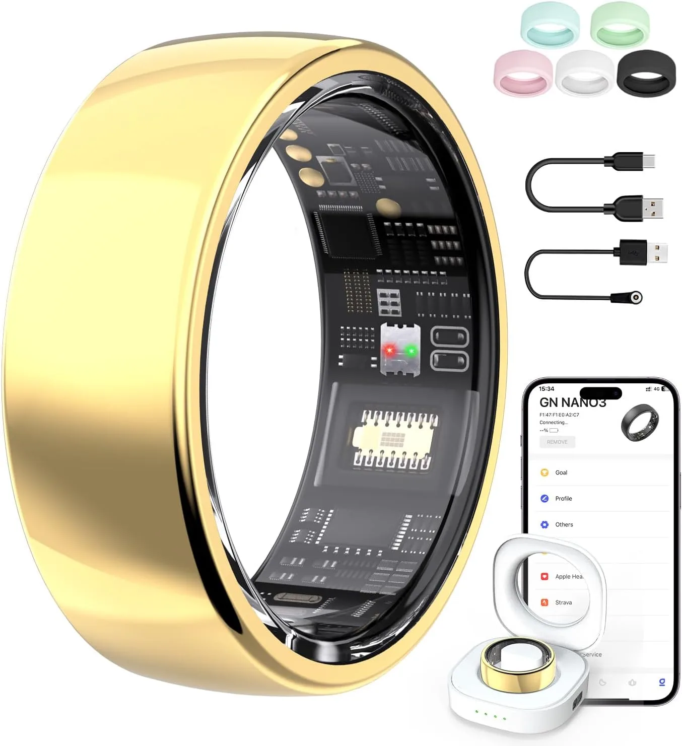 AI Smart Ring for Women Men, Health Ring with AI Health Analysis