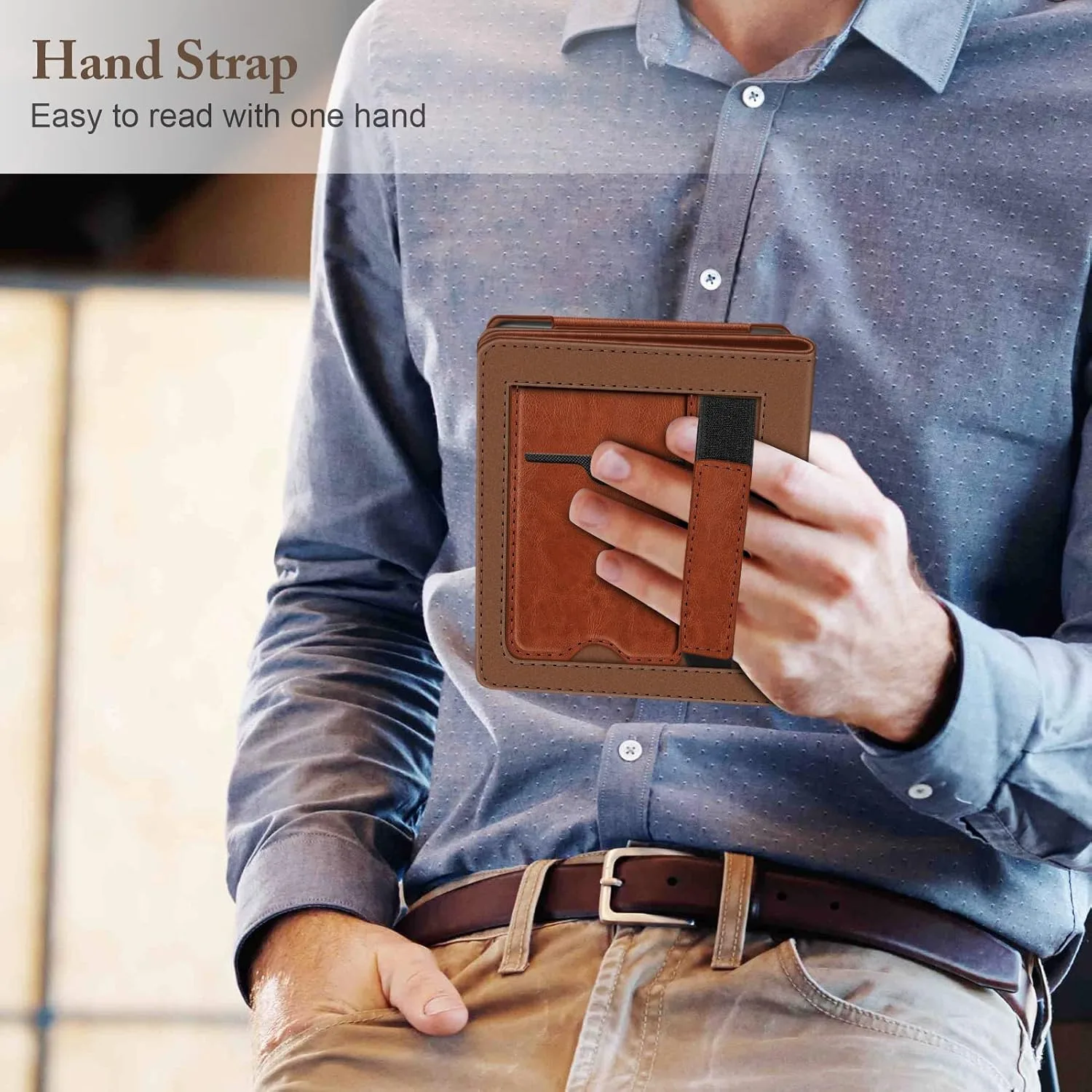 Fintie Stand Case for 6" Kobo Clara Colour/Kobo Clara BW/2E, Brown