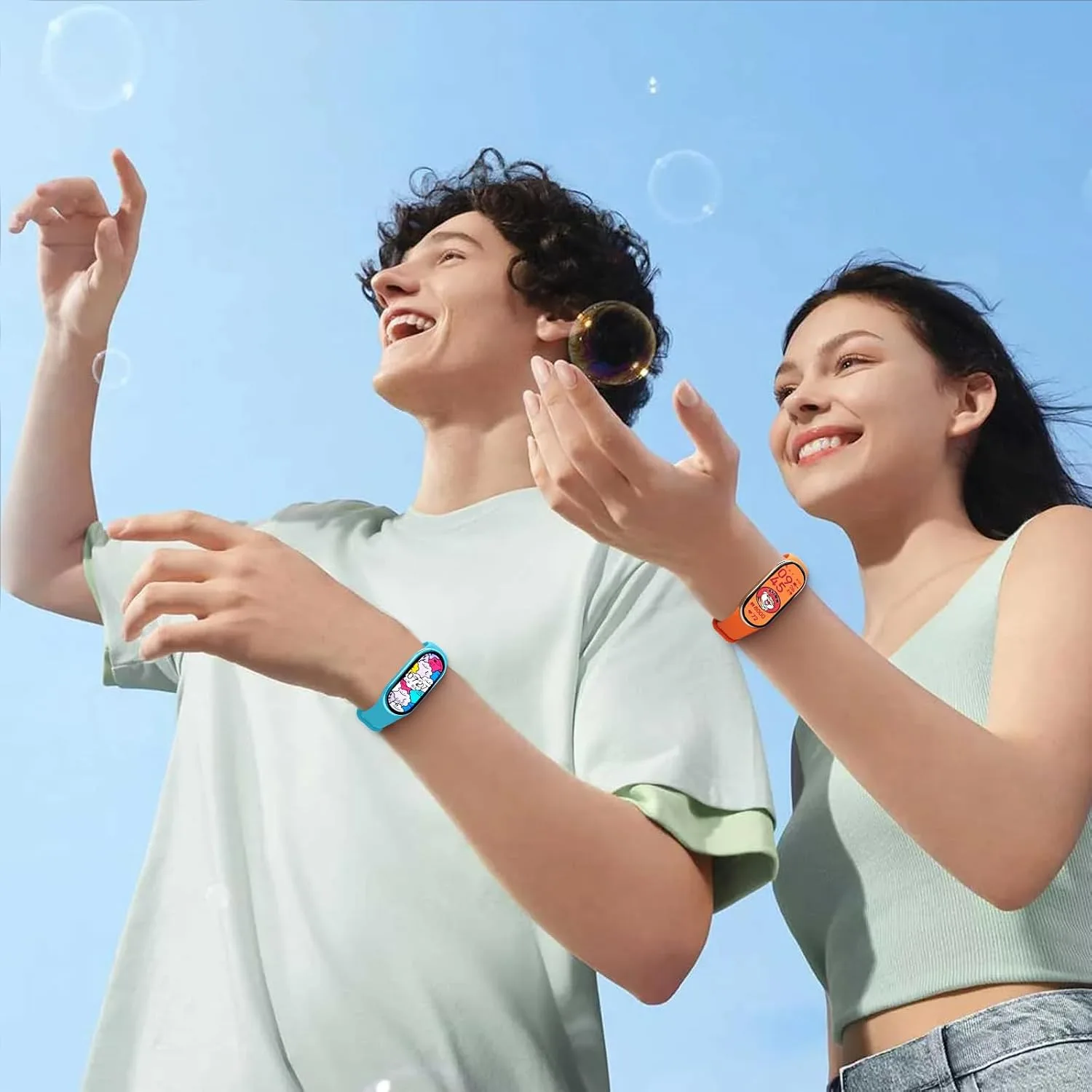 BANGTING Pack of 3 - 12 Replacement Wristbands for Xiaomi Mi Band 10/9/8, Compatible with Xiaomi Smart Band 10 9 8, Breathable Sports Bracelet Made of Soft TPU, Adjustable, Quick Change Design