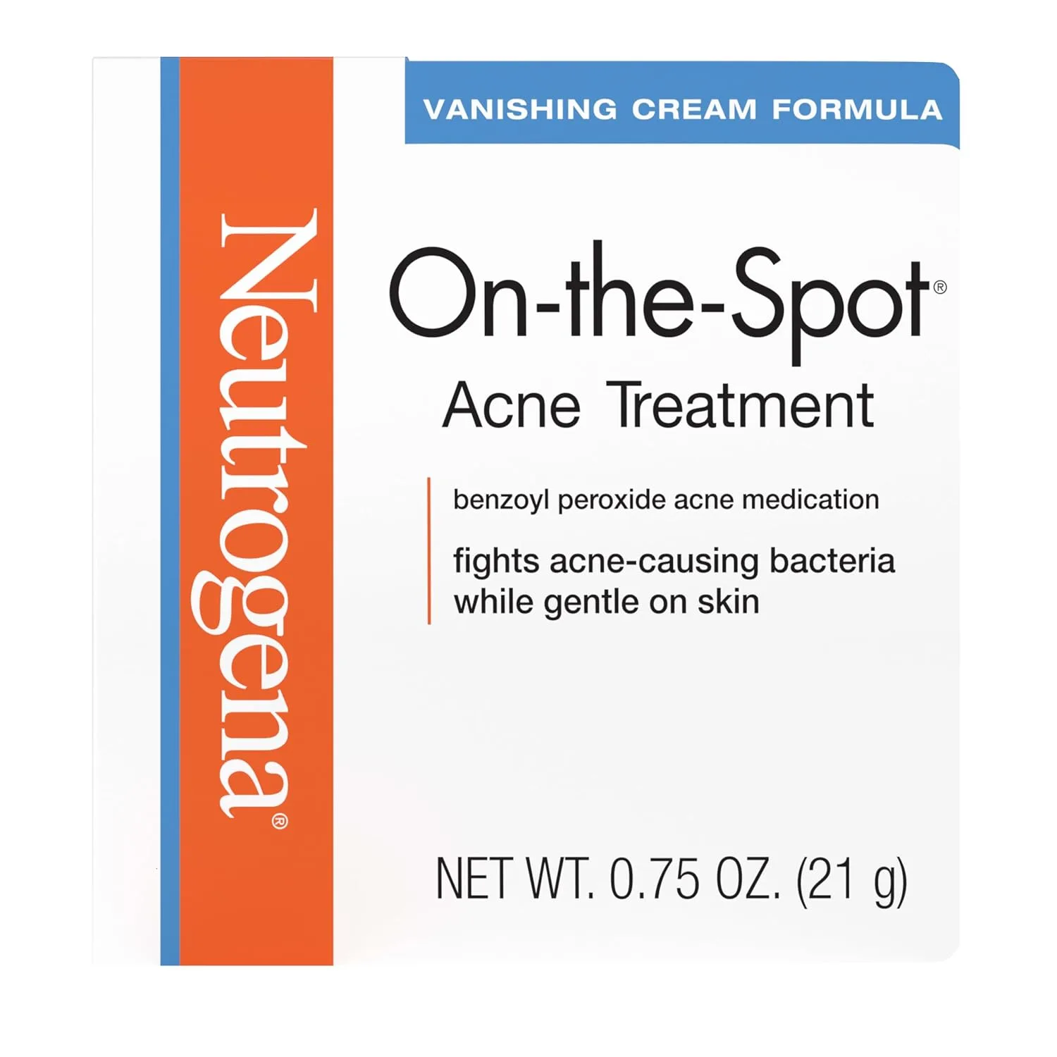 Neutrogena On-The-Spot Acne Spot Treatment Cream, 0.75 oz