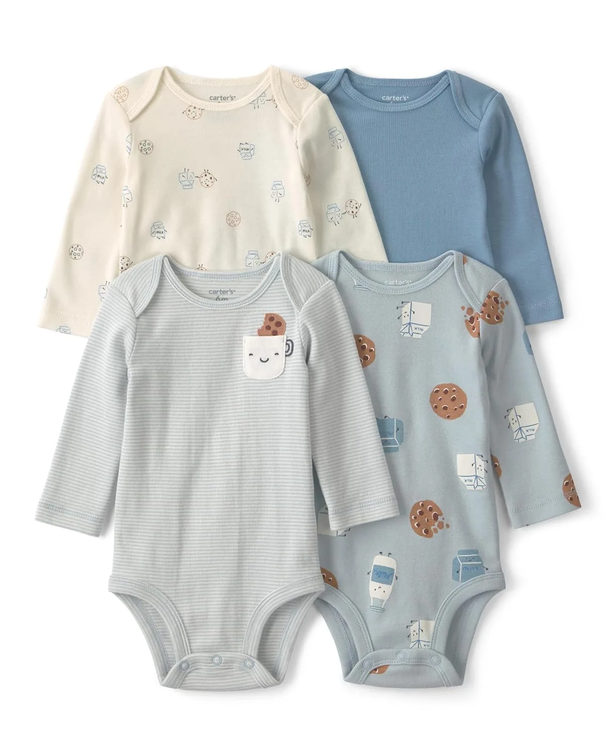 Carter's Baby Boys' 4-pack Long Sleeve Bodysuits