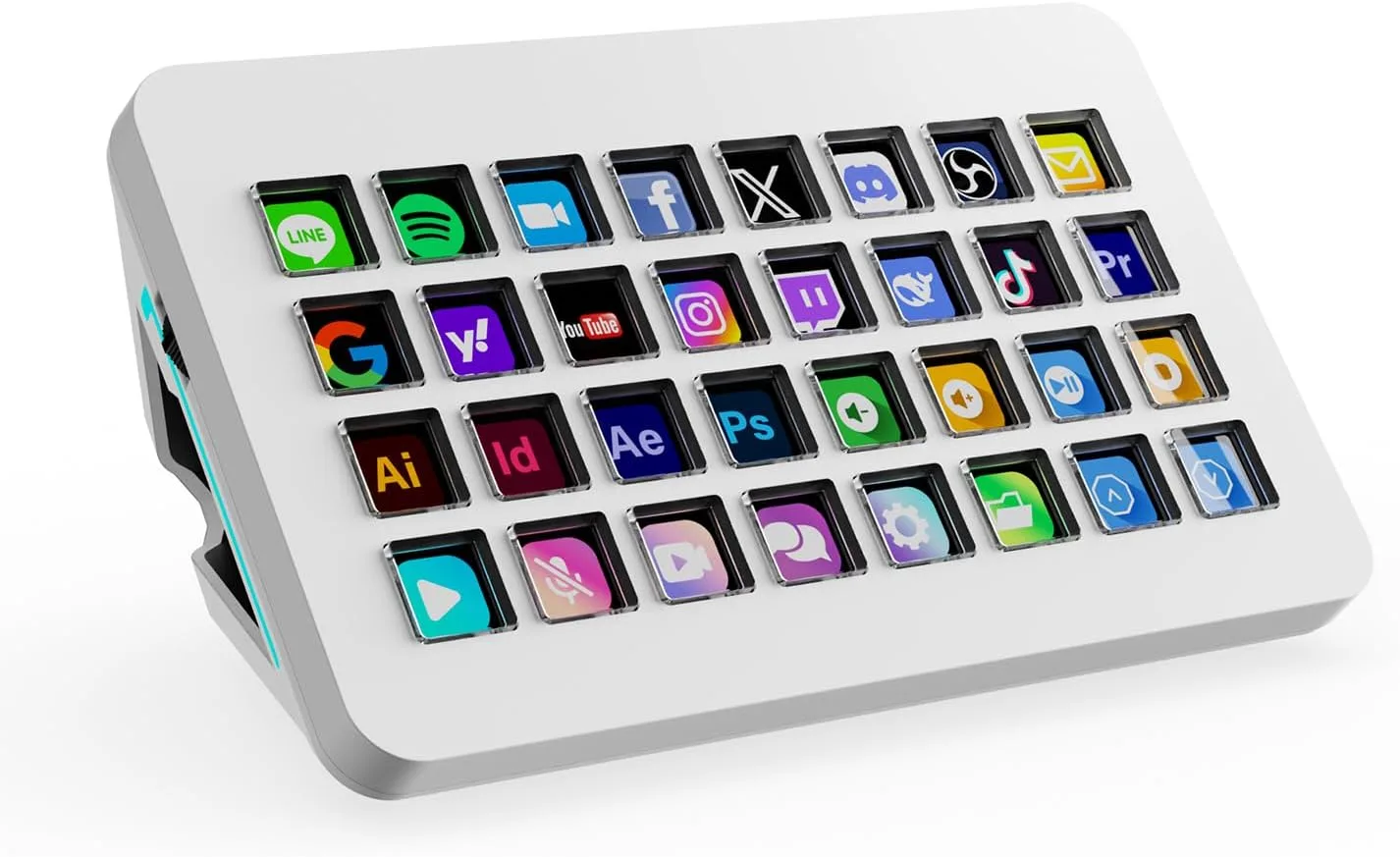 Controlador de estudio TreasLin Stream Dock XL Blanco