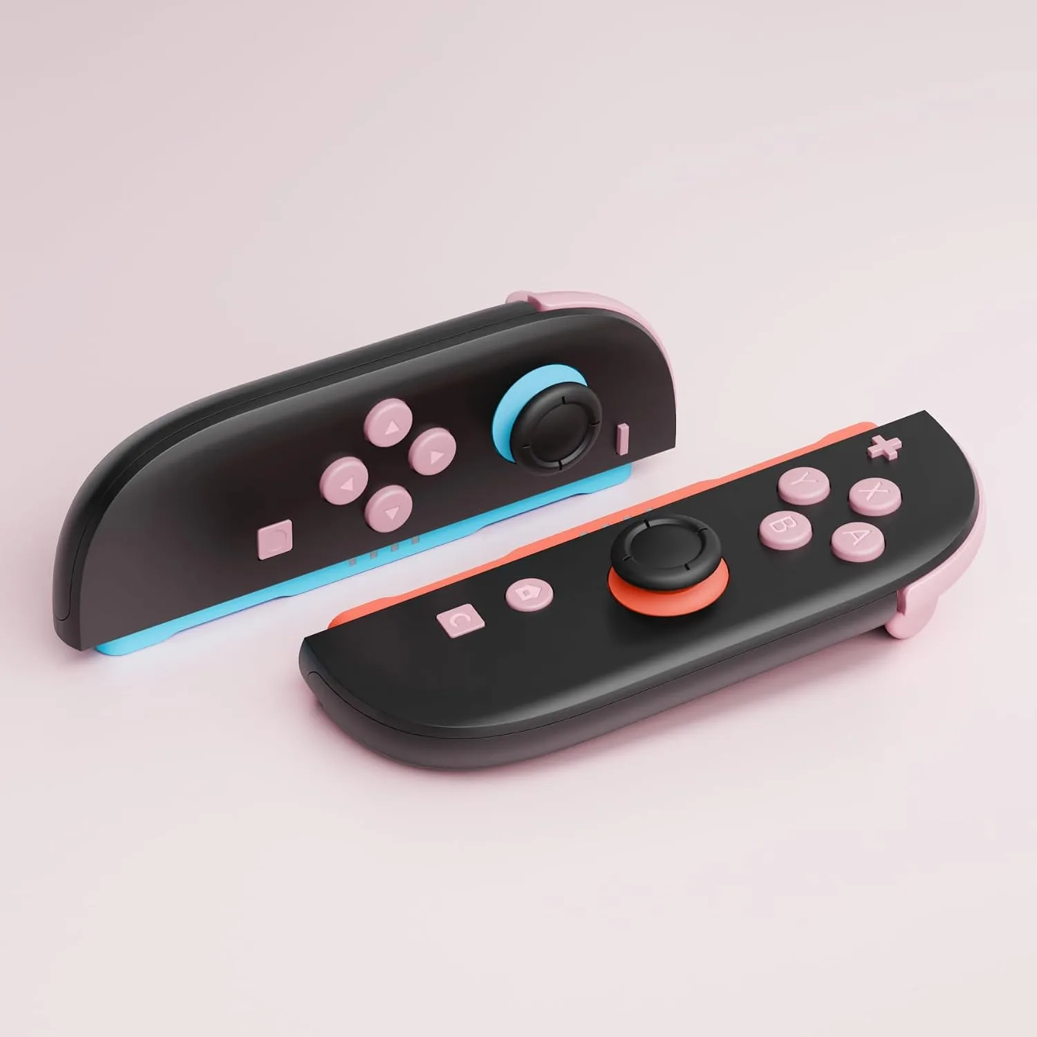 eXtremeRate DIY Replacement Full Set Buttons for Joycon 2, Custom ABXY Direction Keys Dpad + - C Home Capture Release L R ZR ZL Trigger Buttons for Nintendo Switch 2 Controller - Cherry Blossoms Pink