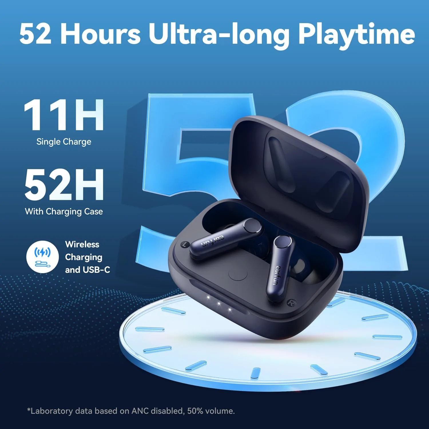 EarFun Air Pro 4 Adaptive Hybrid Noise Canceling Wireless Earbuds, 6 Mics