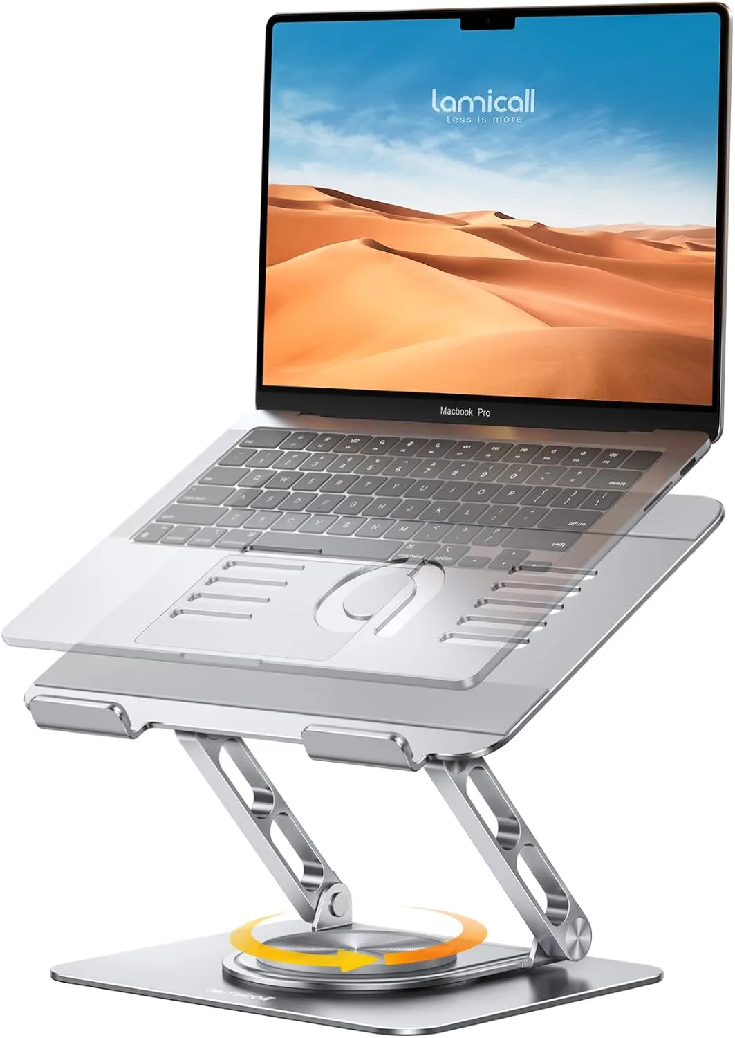 Base para laptop Lamicall ajustable con base giratoria 360° para laptops de 10 a 17.3 pulgadas