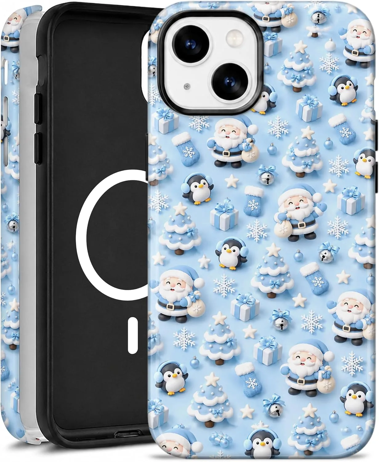 Funda magnética para iPhone 15 Elystara azul bebé