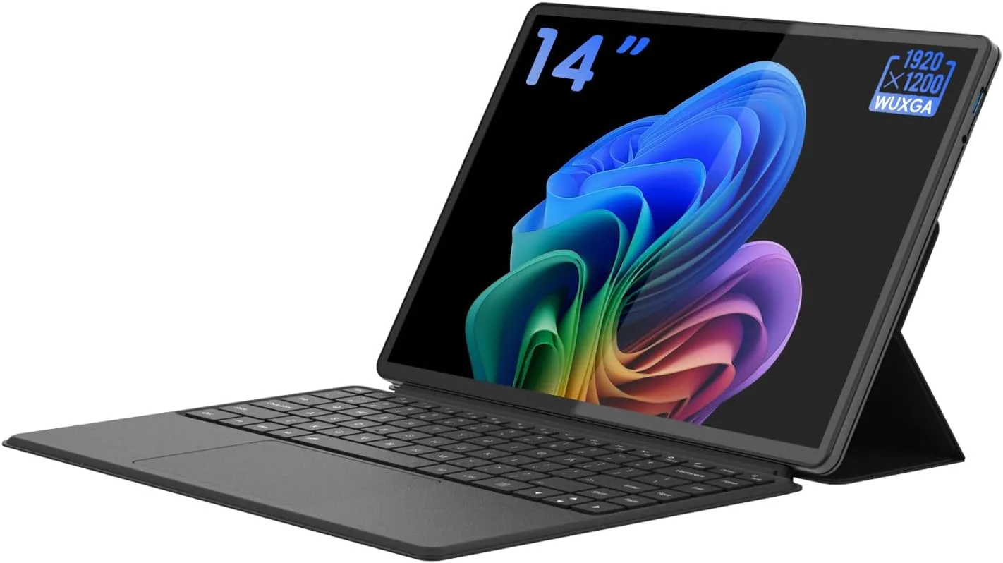 2-in-1 Laptop Tablet, 14" Touchscreen WUXGA 1920x1200, 12GB RAM 512GB SSD