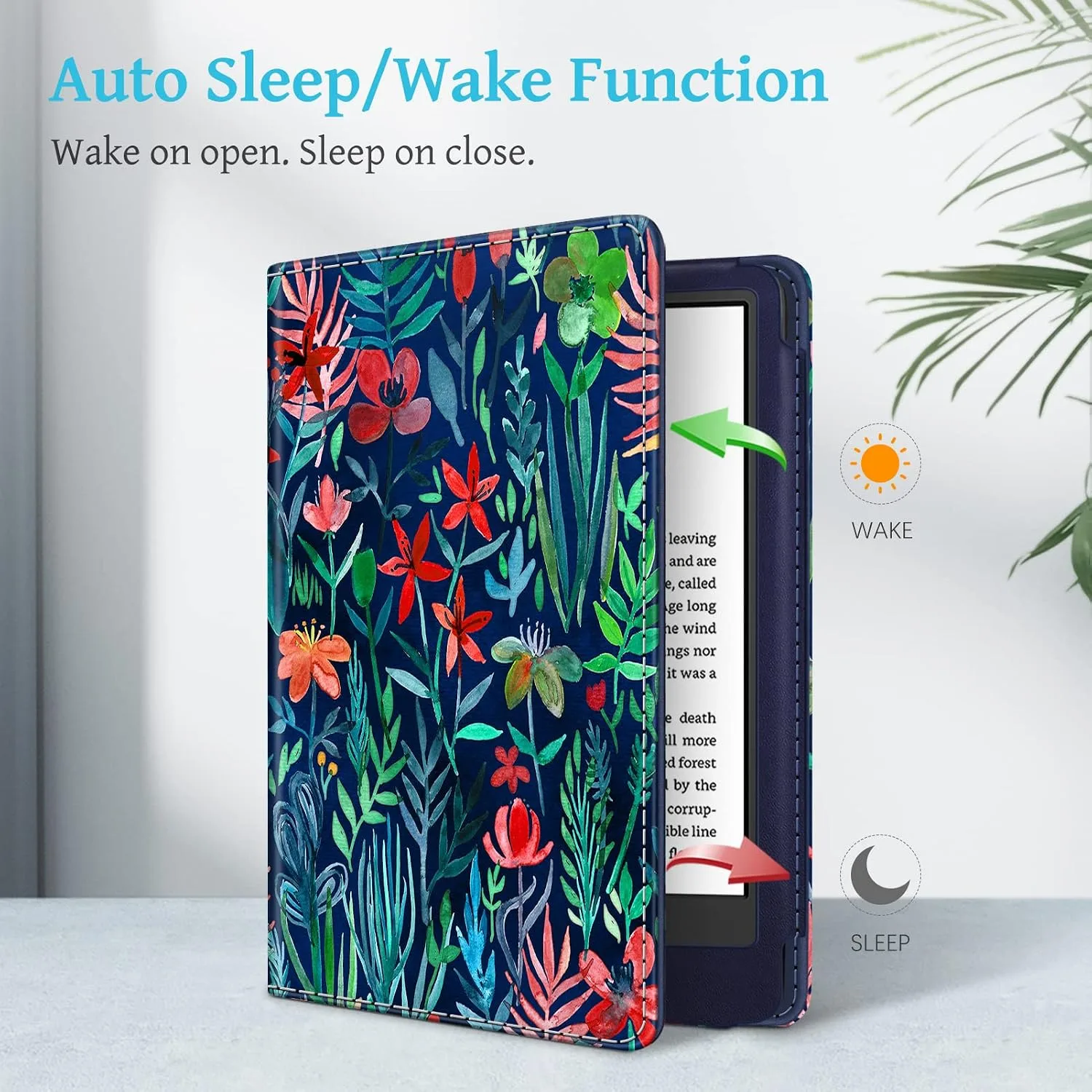 Fintie Stand Case for 6" Kindle 11th Generation 2024/2022, Jungle Night