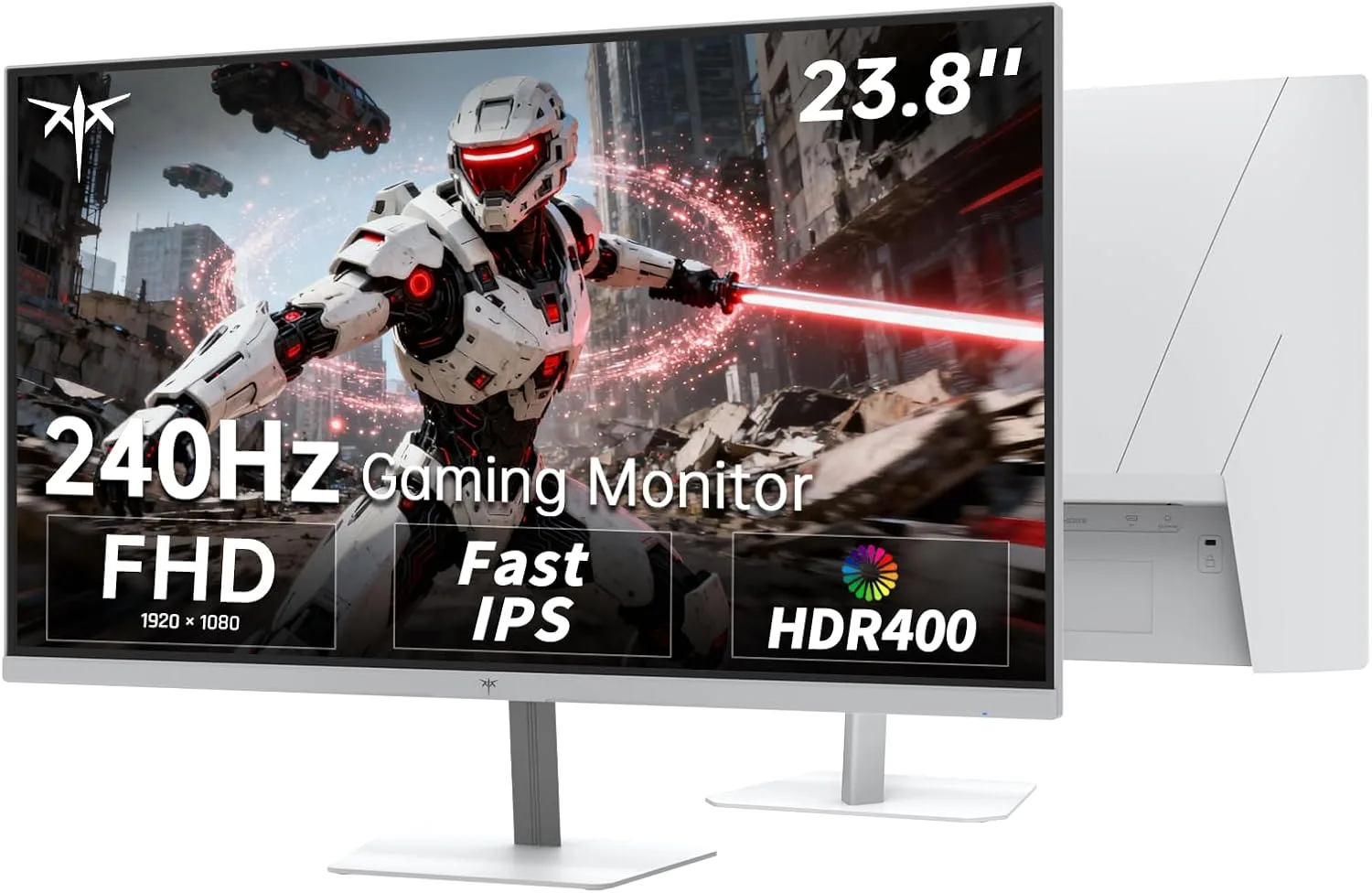KTC 24 Inch 240Hz Gaming Monitor, FHD PC Computer Monitor, White, H24F7