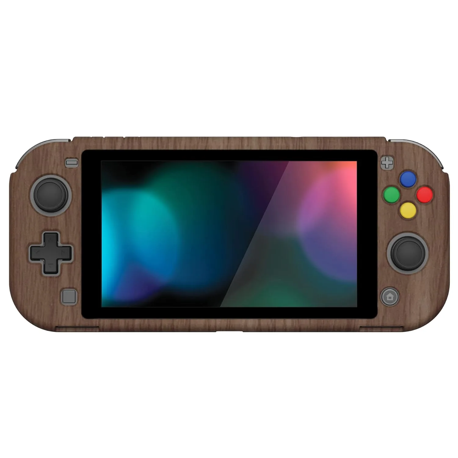 PlayVital ZealProtect Protective Case for Nintendo Switch Lite, Hard Shell Ergonomic Grip Cover for Nintendo Switch Lite w/Screen Protector & Thumb Grip Caps & Button Caps - Wood Grain