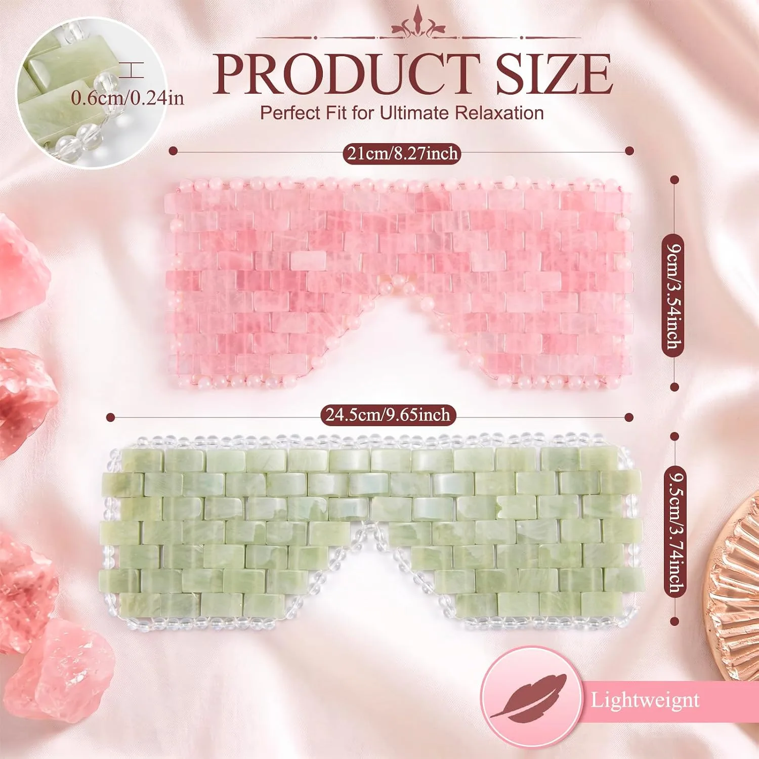 Hercicy Jade Eye Mask, Jade Stone Facial Cooling Mask