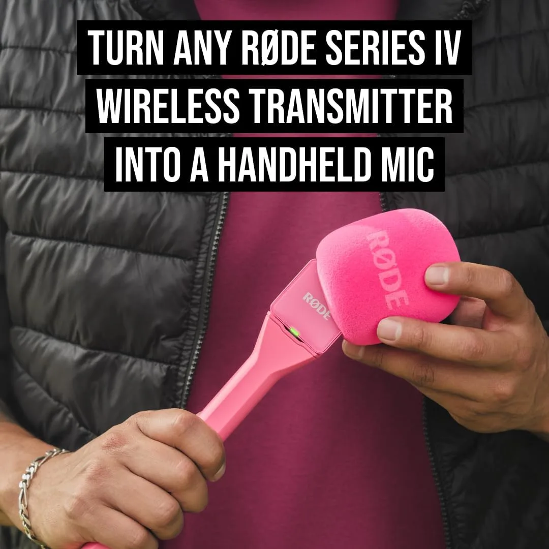 RØDE Interview GO Handheld Adaptor for RØDE Wireless Microphones (Pink)