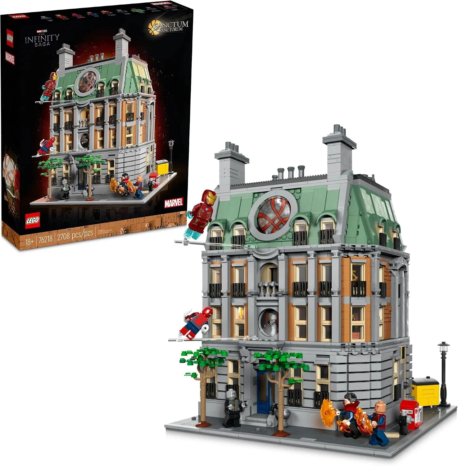 LEGO Marvel Sanctum Sanctorum 76218, 3-Story Modular Building Set, Avengers Movie Collectible, 9 Minifigures Including Doctor Strange, Wong, Spider-Man, Iron Man and The Scarlet Witch