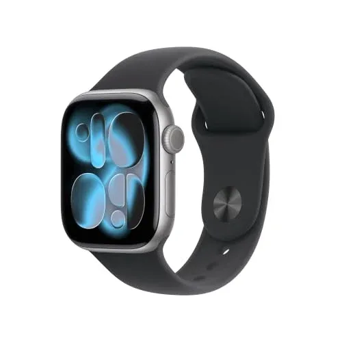 Apple Watch Series 11 [GPS 42mm] Smartwatch with Space Gray Aluminum Case with Black Sport Band - S/M. Sleep Score, Fitness Tracker, Health Monitoring, Always-On Display, Water Resistant