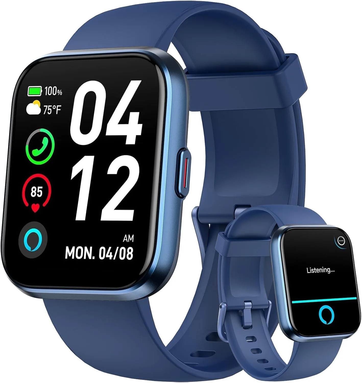 Smart Watch for Men, 1.85" HD Smart Watches Compatible iPhone/Samsung/Android (Answer/Make), Fitness Tracker Watch with Heart Rate/Sleep/SpO2 Monitor, Smartwatch 3ATM Waterproof 120+ Sport Modes Alexa