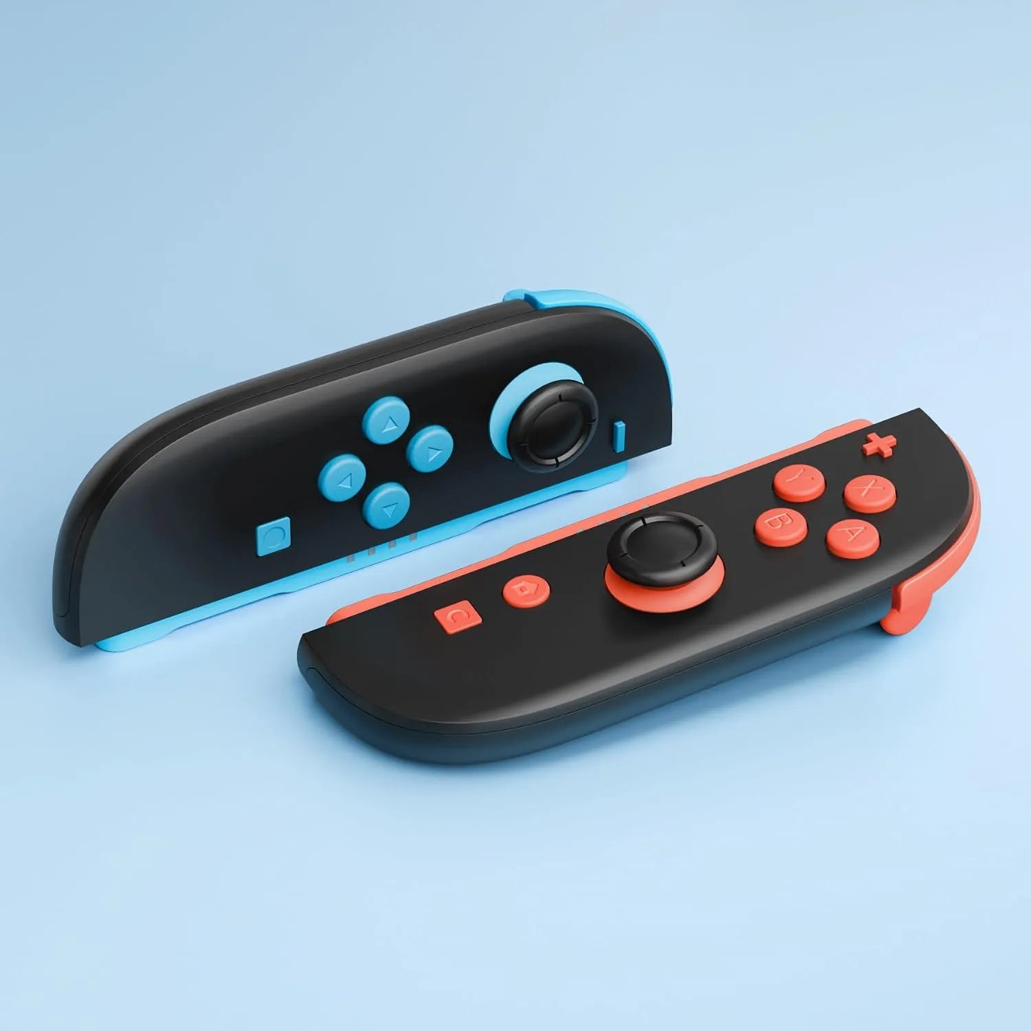eXtremeRate DIY Replacement Full Set Buttons for Joycon 2, Custom ABXY Direction Keys Dpad + - C Home Capture Release L R ZR ZL Trigger Buttons for Nintendo Switch 2 Controller - Blue & Orange