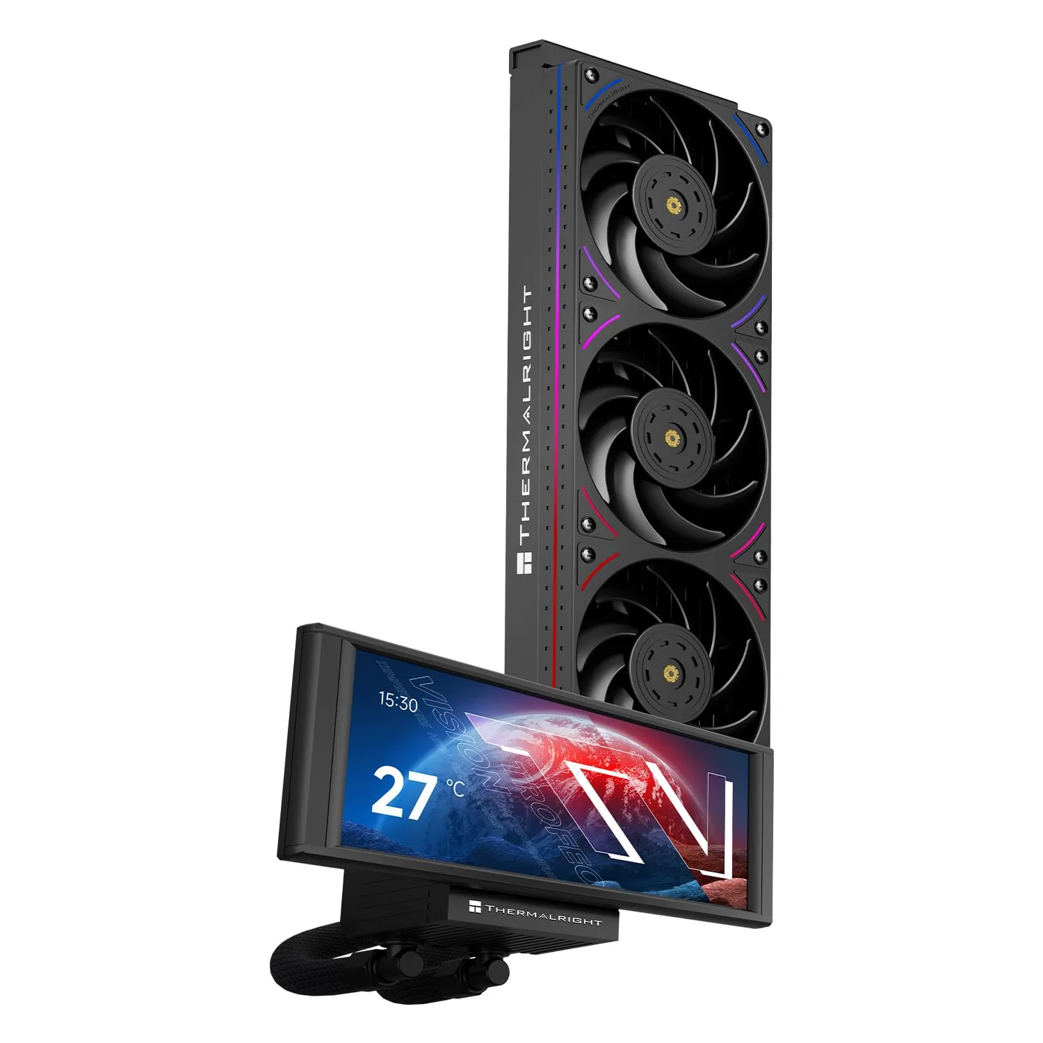 Enfriador Líquido para CPU Thermalright Trofeo Vision 360 ARGB Black con pantalla IPS 6.86 pulgadas