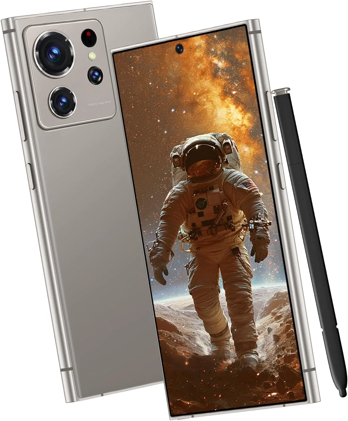 C24 Ultra Unlocked Cell Phones Smartphone with Built-in Pen 8+256GB Android 13 Phones 6.8" HD Screen Dual SIM 108MP+48MP Camera (Grey)