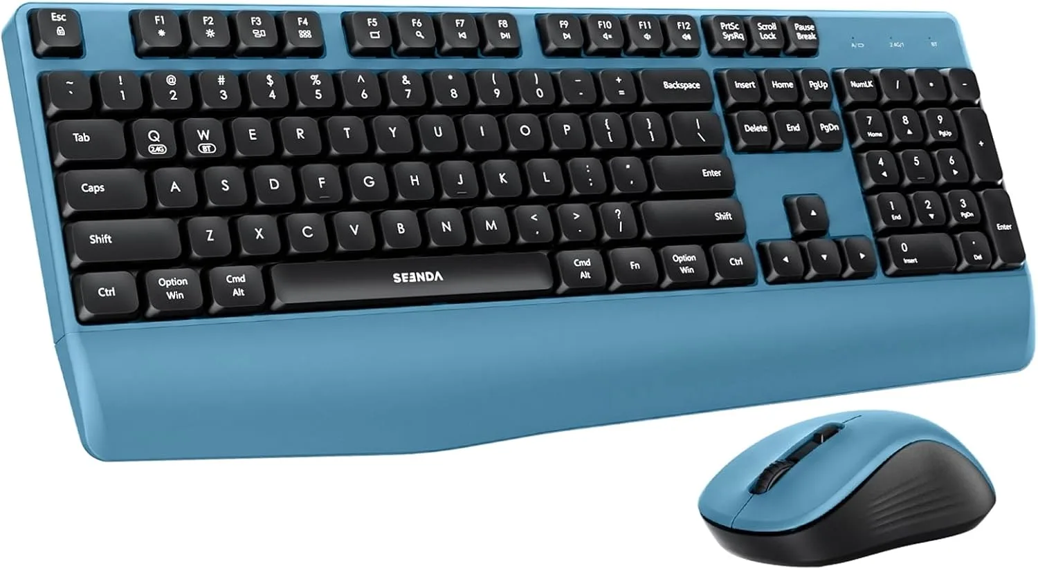 seenda COE200 Wireless Bluetooth Keyboard and Mouse Combo with Wrist Rest