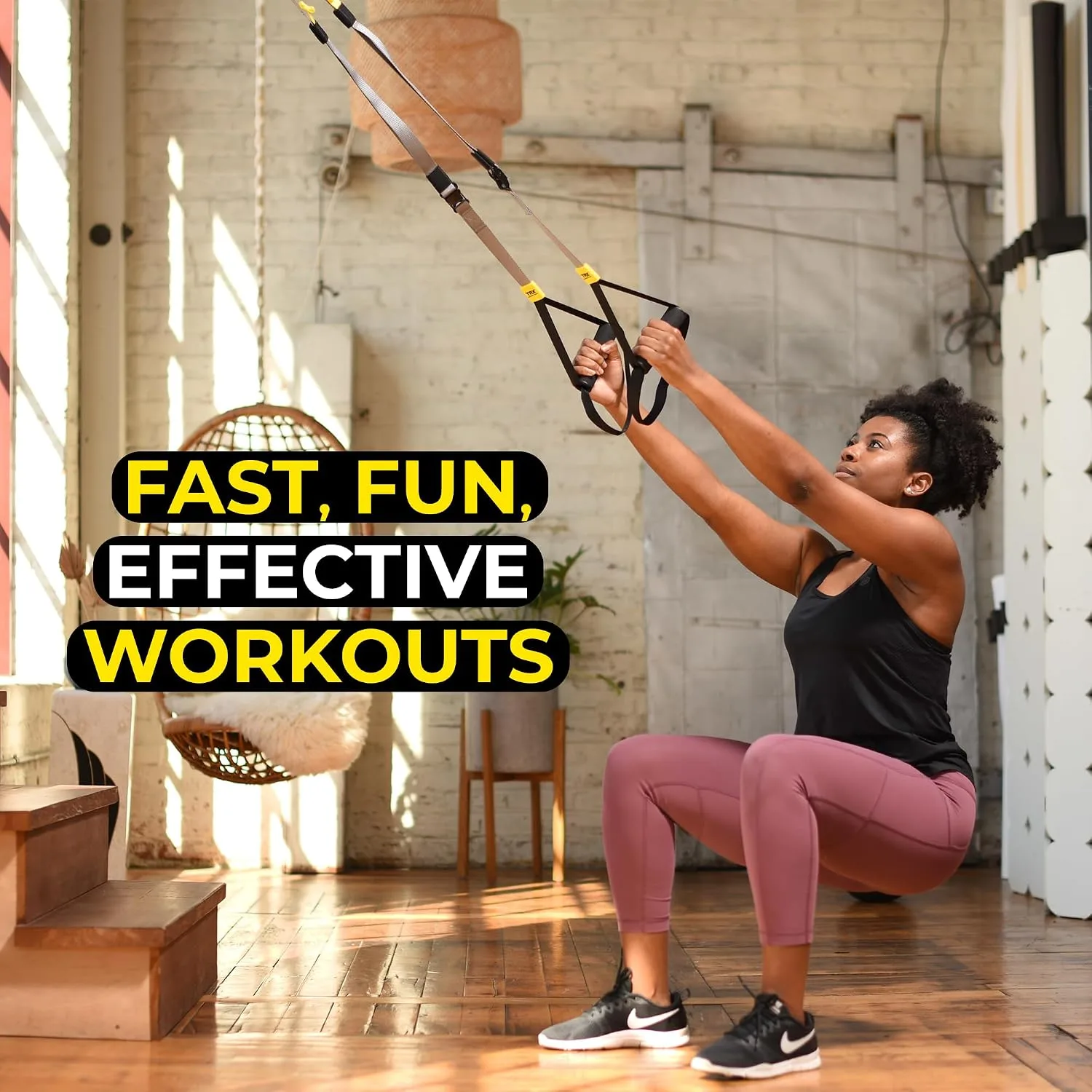 TRX GO Suspension Trainer, At Home, Portable Gym Workout, For Strength Training, Full Body Exercise Equipment