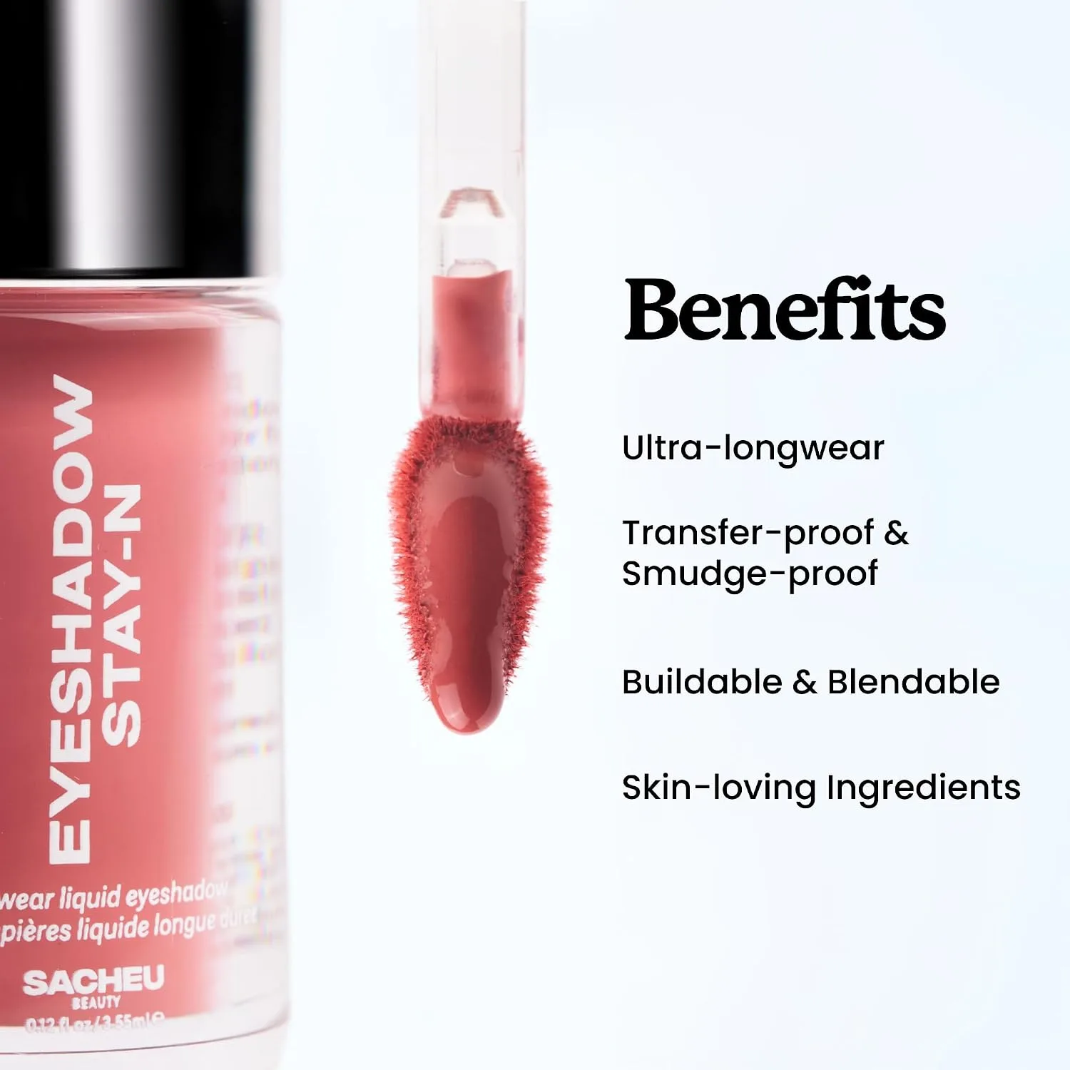 Sacheu Liquid Eyeshadow STAY-N, Buildable & Blendable, Girly POP