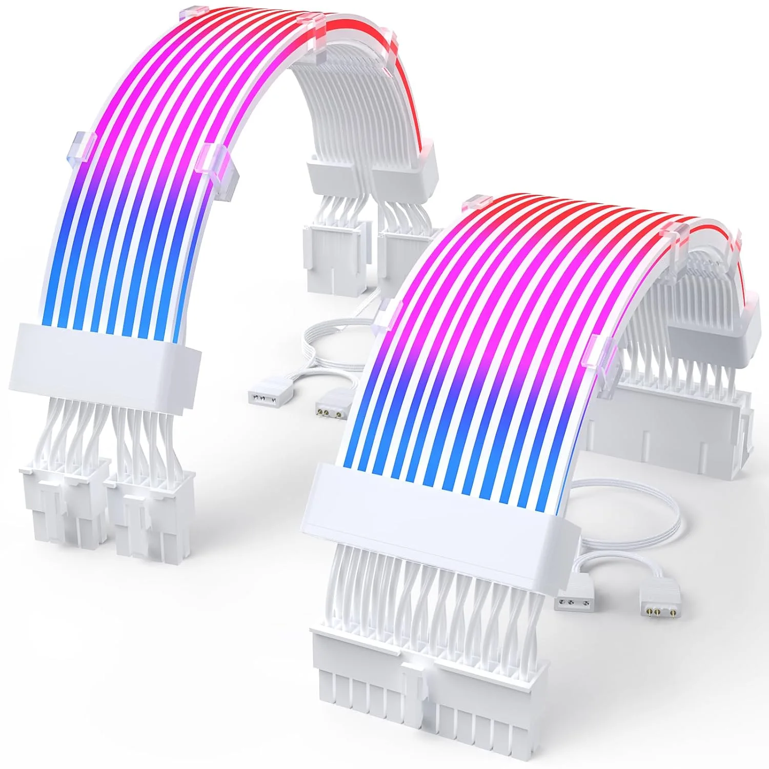 Sirlyr RGB PSU Extension Cables,with 24 ATX/2×8 Pin PCIE