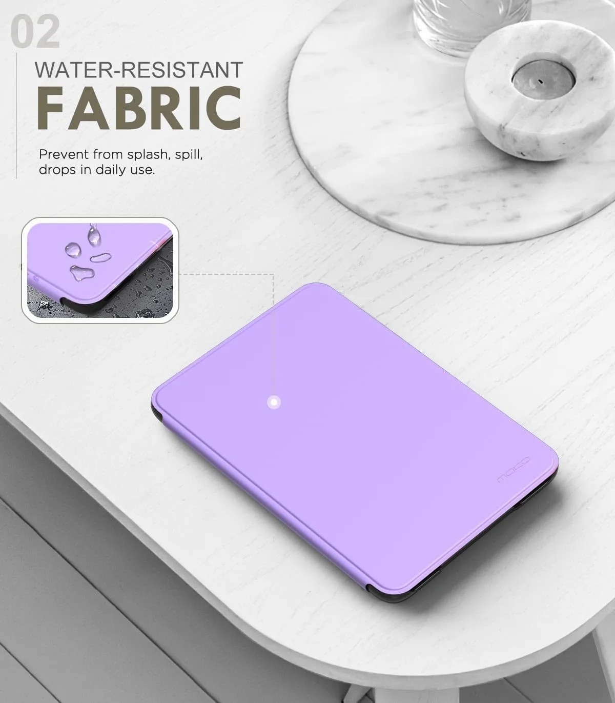MoKo Case for 6" Amazon Kindle Basic 11th Gen 2024/2022, Lilac