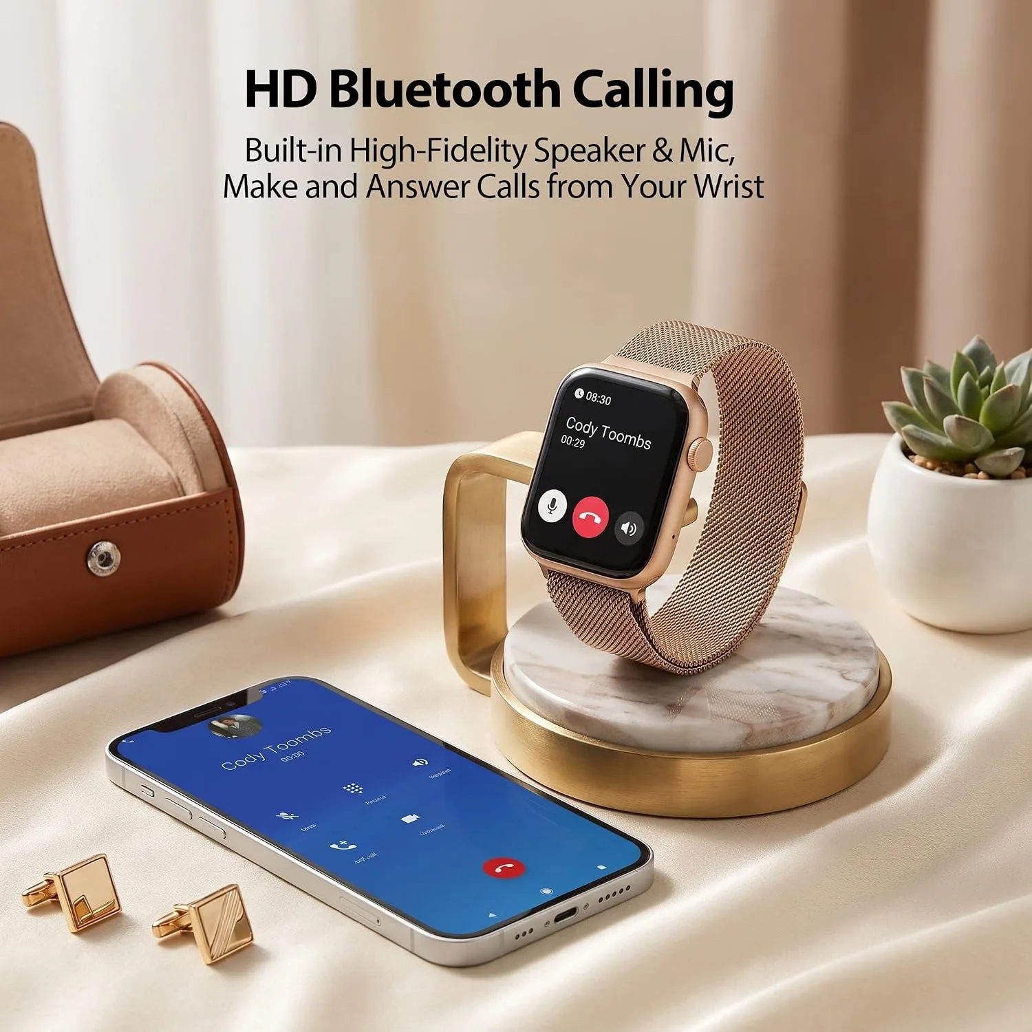 Smart Watch for Women with Bluetooth Call & Blood Pressure, 1.9" HD Screen