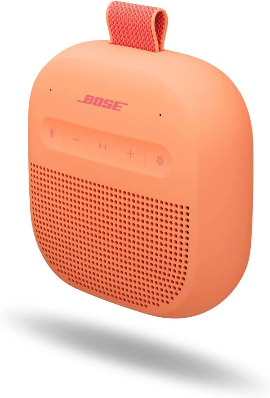 Bose SoundLink Micro Portable Bluetooth Speaker (2nd Gen), Wireless Outdoor Speaker, Up to 12 Hours Battery Life, Waterproof and Dustproof, Sunset Peach - Limited Edition Color