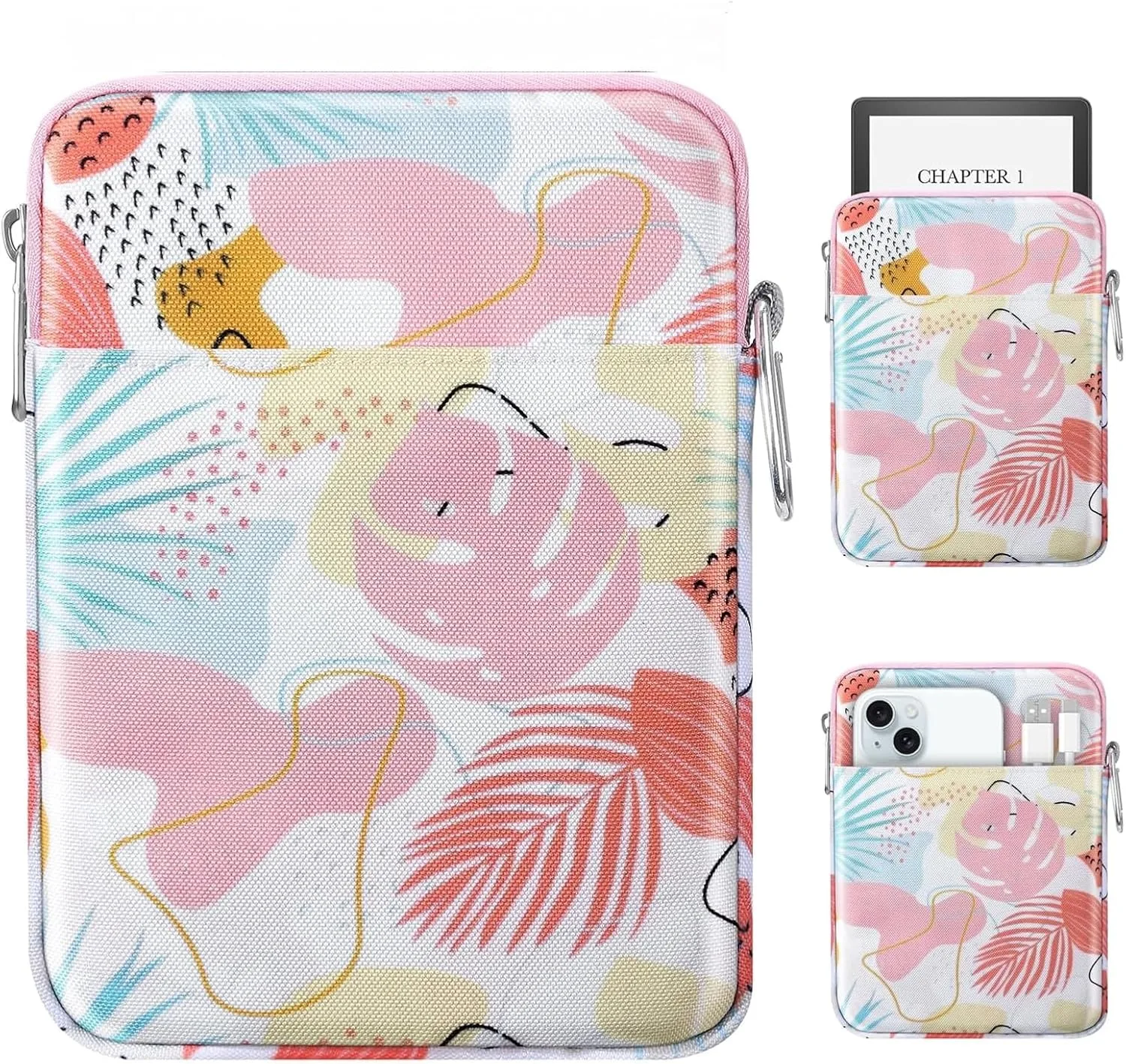 Estuche para lector electrónico MoKo Tropical Leaf para tablet de 6-7 pulgadas