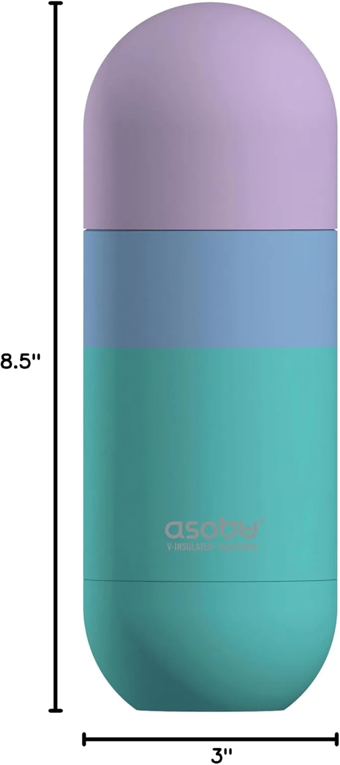Asobu Orb Stainless Steel Double Wall Insulated Travel Water Bottle 14 Ounce (Pastel Green)