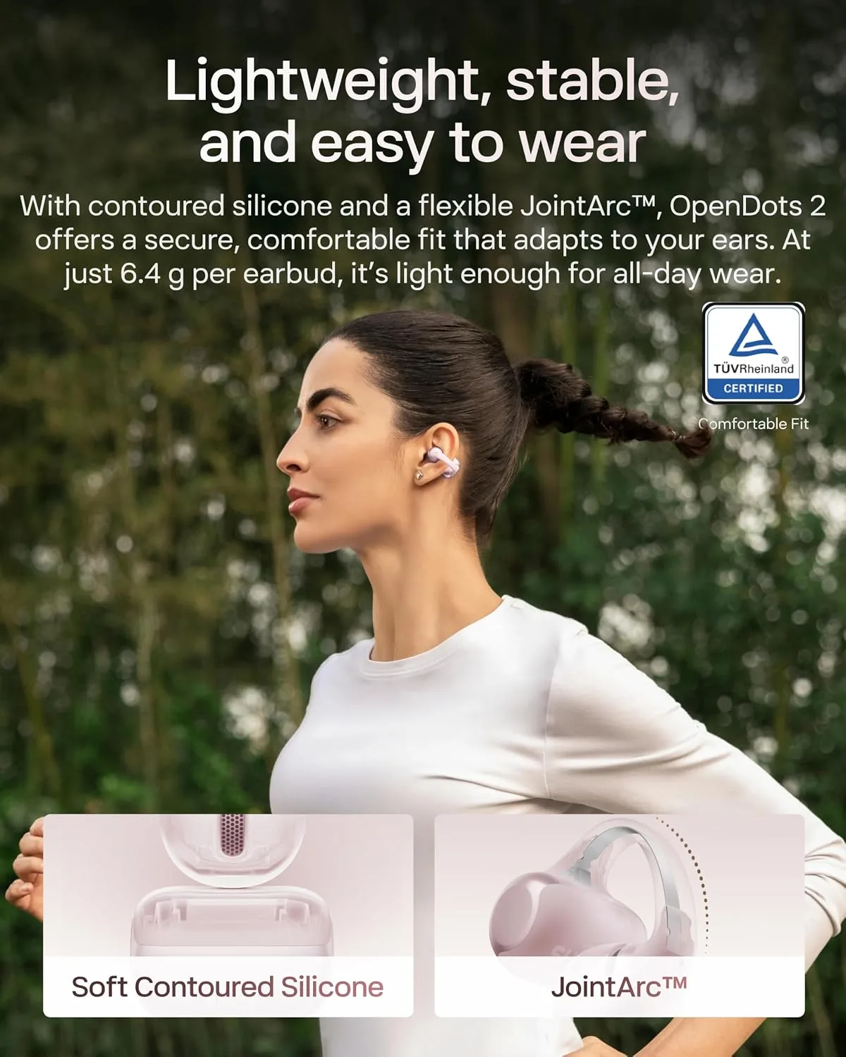 SHOKZ OpenDots 2 Open-Ear Clip-On Earbuds with Upgraded Dolby Audio, 3-Mic Clear Calls, Rich Bass, Up to 40 Hrs of Audio, Wireless Charging, Interchangeable Left/Right Earbuds, IP57, Bluetooth 6.1