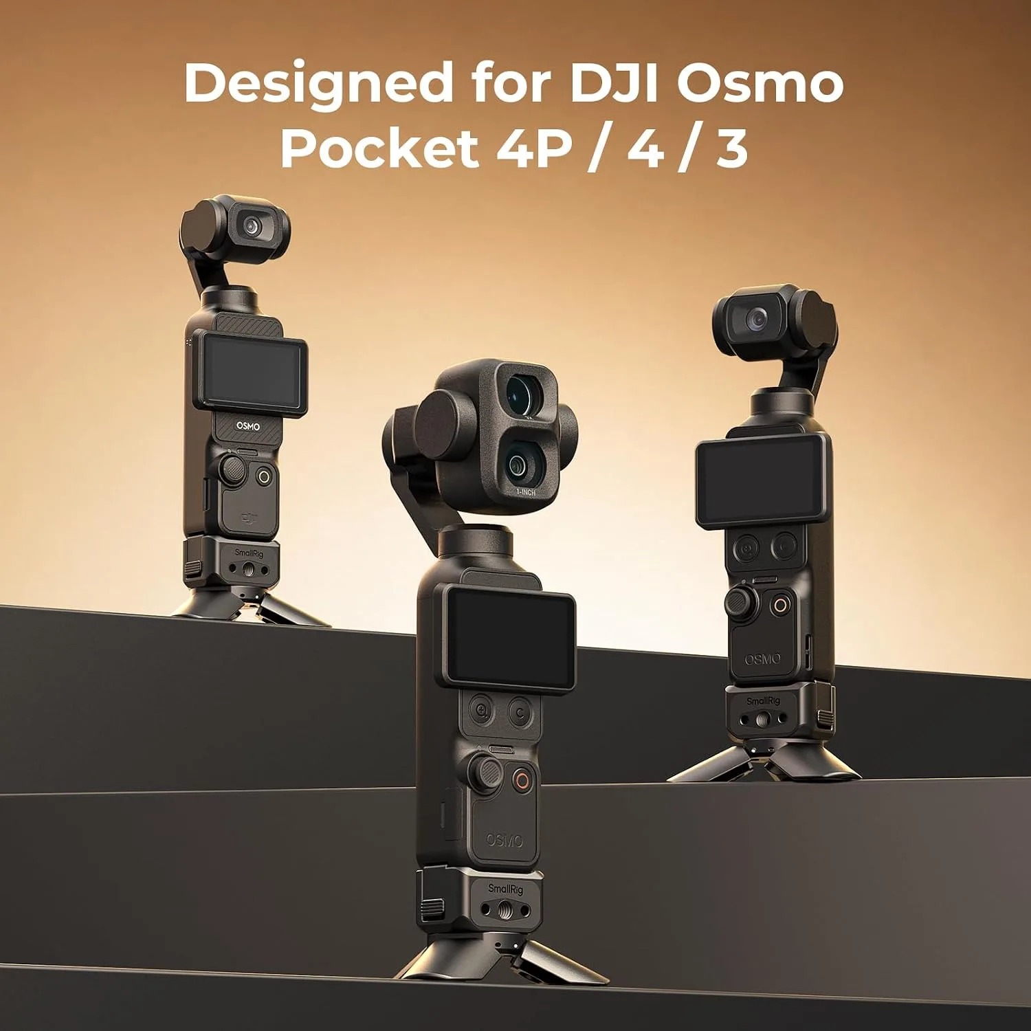 SmallRig 2-in-1 Auto-Deploy Aluminum Mini Tripod Grip with Charging Base