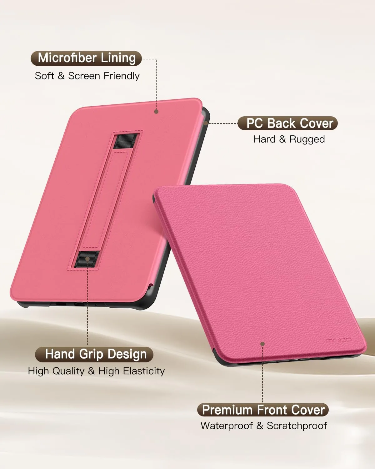 MoKo Case for 7" Kindle Paperwhite 12th Gen 2024 & Colorsoft, Magenta