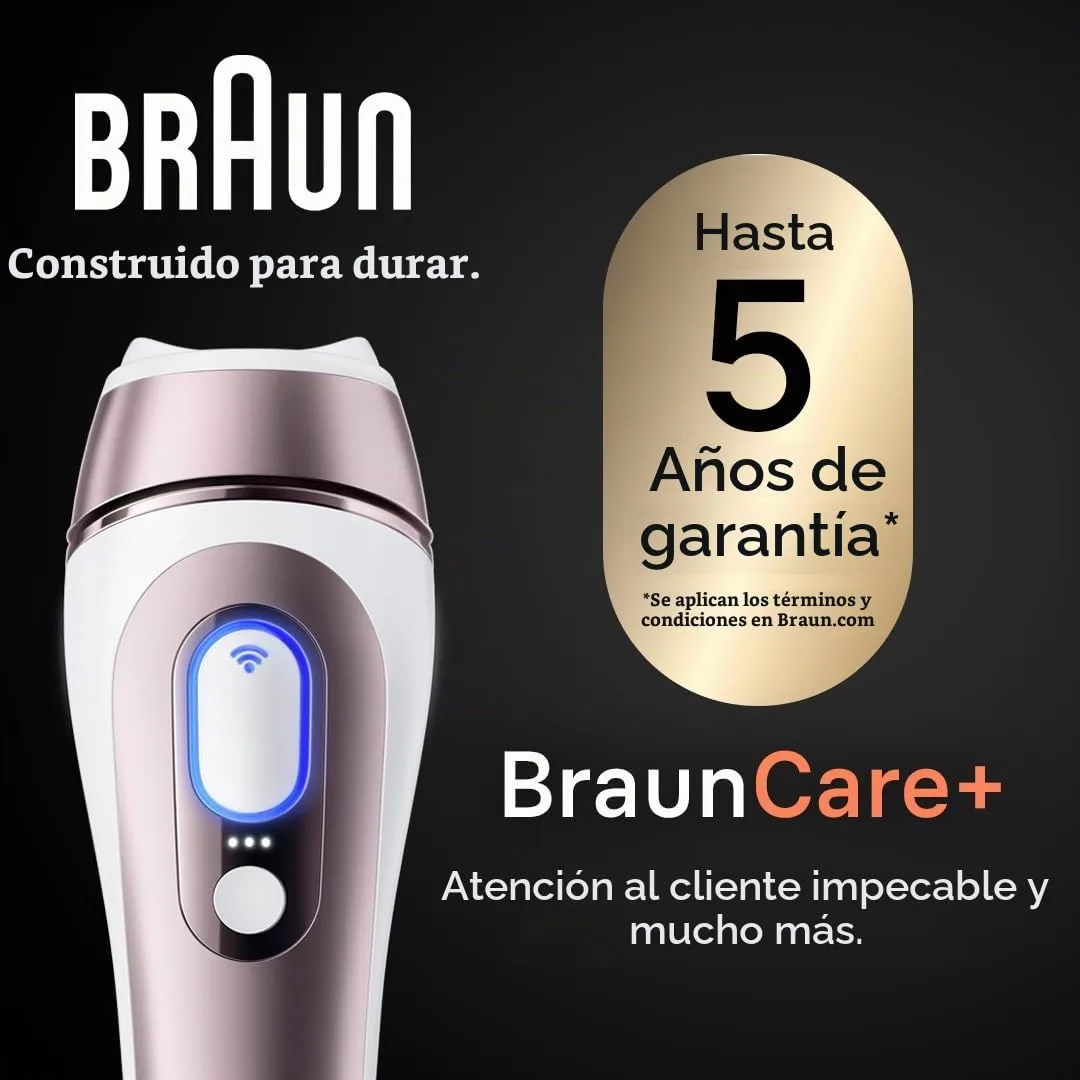 Braun Skin i-Expert Smart IPL PL7219 at Home Laser Hair Removal for Women and Men with App, Premium Pouch, Venus Razor, 2 Smart Heads, Facial Trimmer