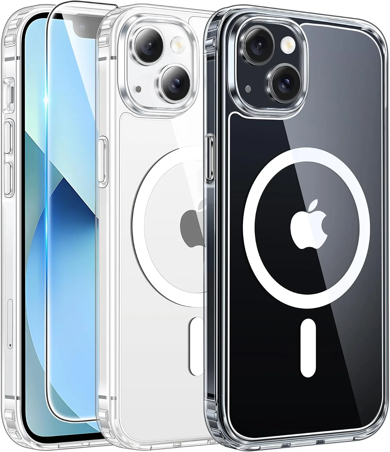 FNTCASE for iPhone 13 Mini/12 Mini Clear Case Compatible with Magsafe