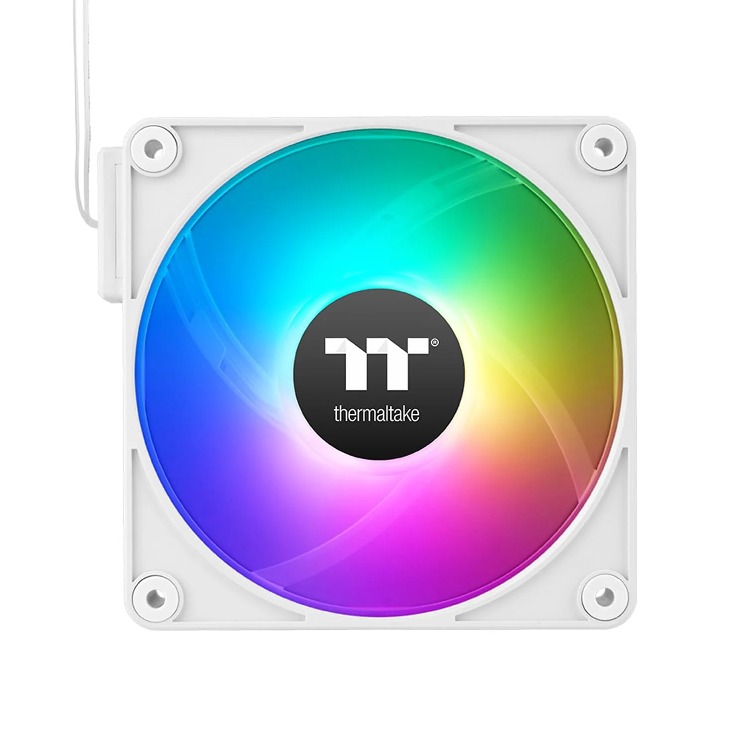 Thermaltake CT120 EX ARGB Sync PC Cooling Fan White (3-Fan Pack), Magnetic Connection, 5V Motherboard Sync, 16.8 Million Colors 9 Addressable LEDs, 120 mm Case/Radiator Fan, CL-F190-PL12SW-A